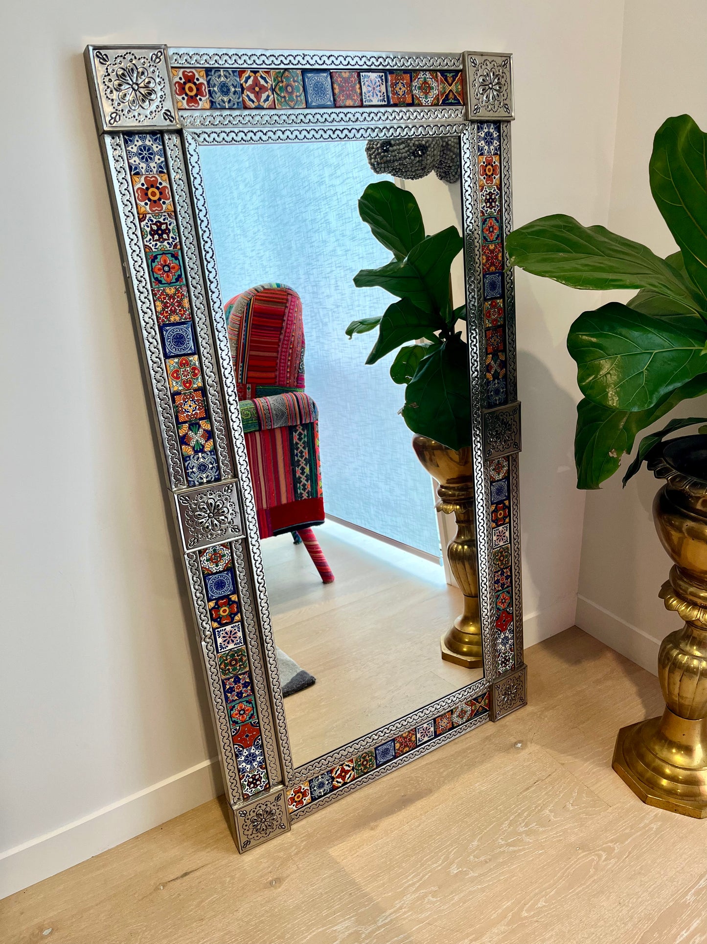 Beautiful Mexican Tin Mirror