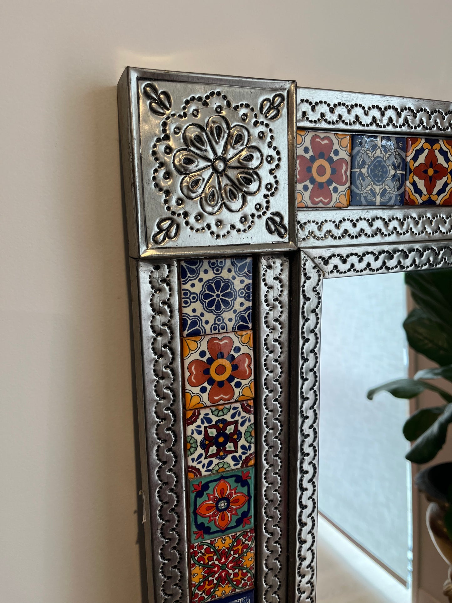 Beautiful Mexican Tin Mirror