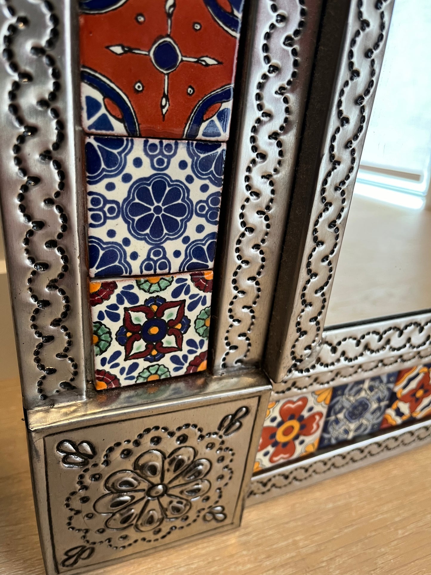 Beautiful Mexican Tin Mirror