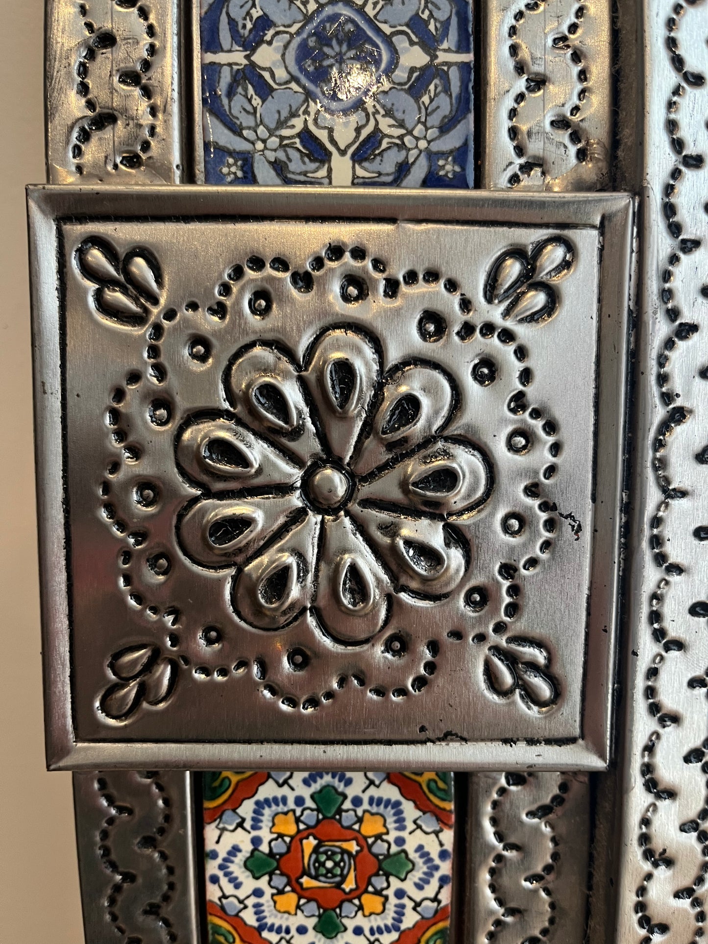 Beautiful Mexican Tin Mirror