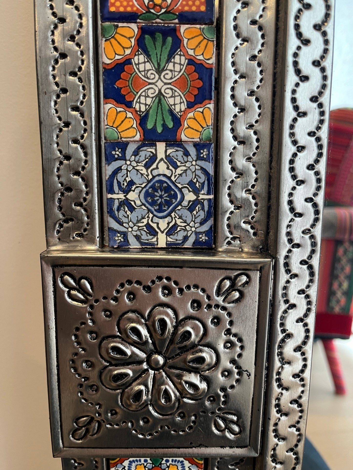 Beautiful Mexican Tin Mirror