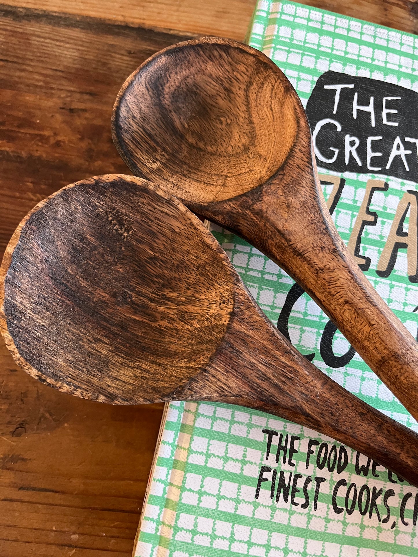Cookbook and Wooden Spoon Set