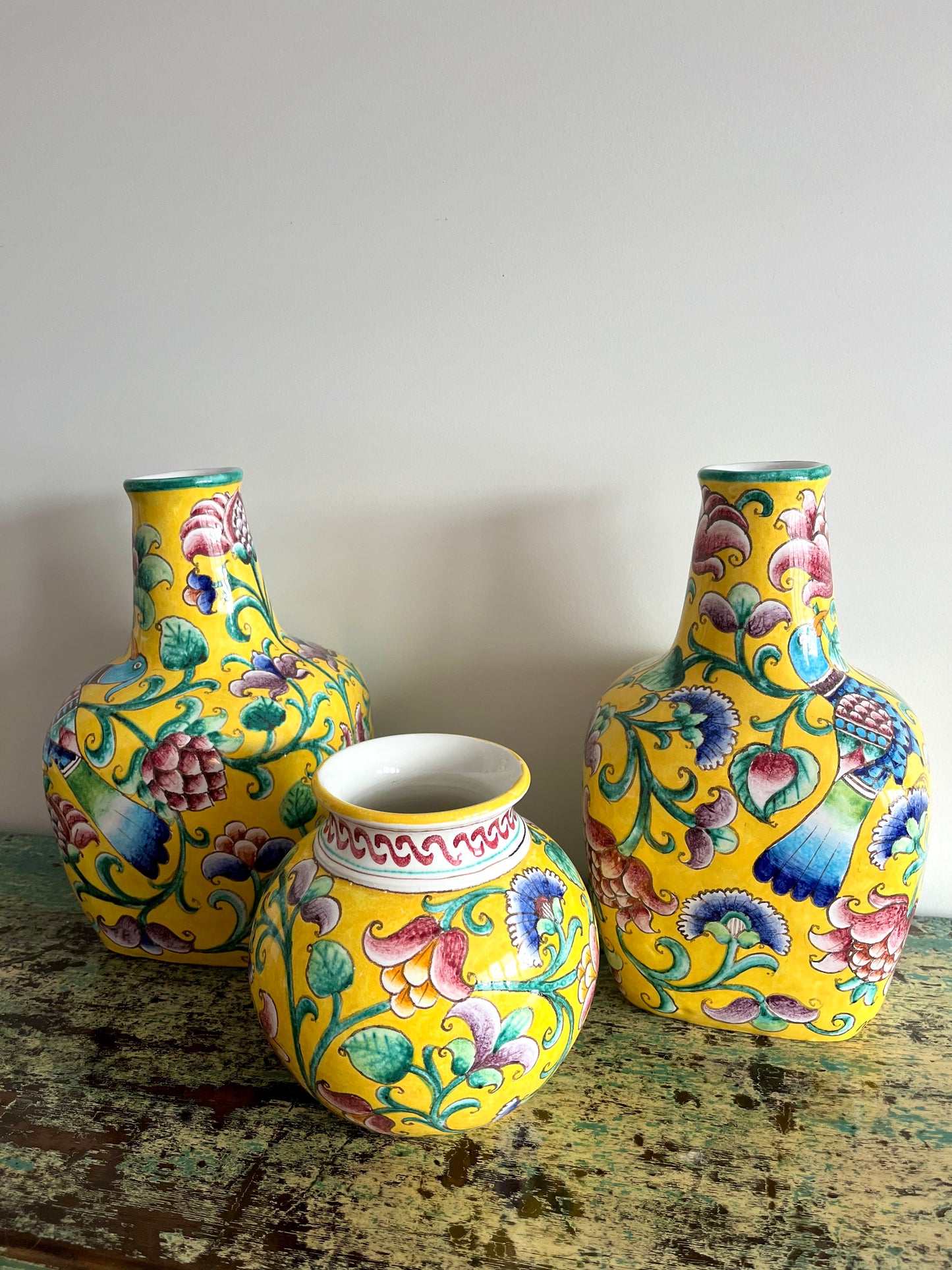 Stunning Trio of Vases