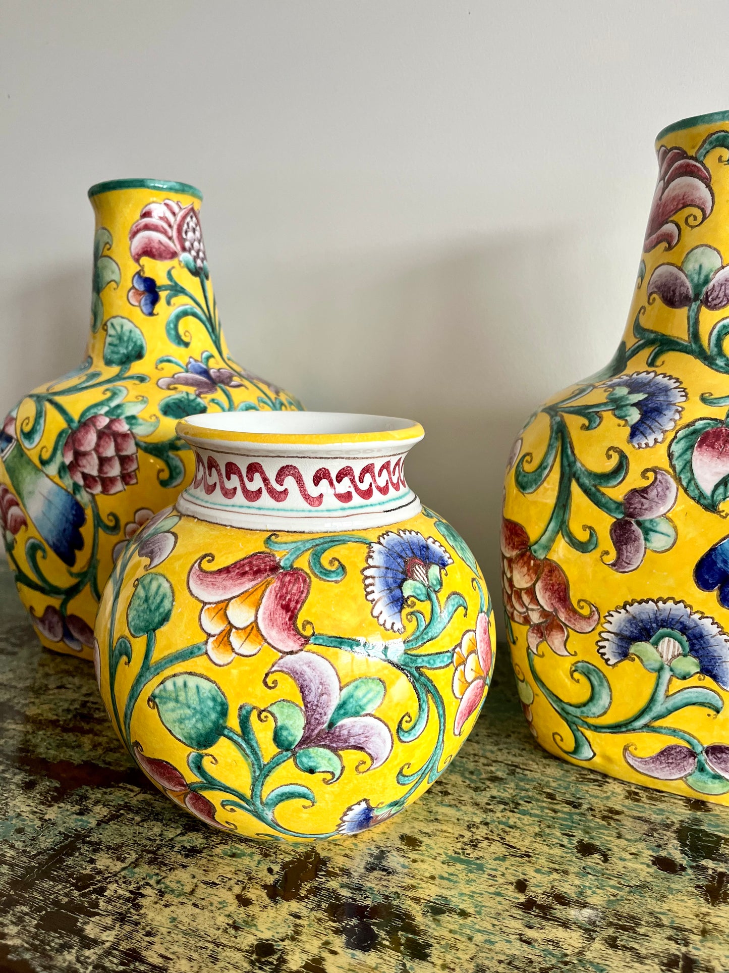 Stunning Trio of Vases