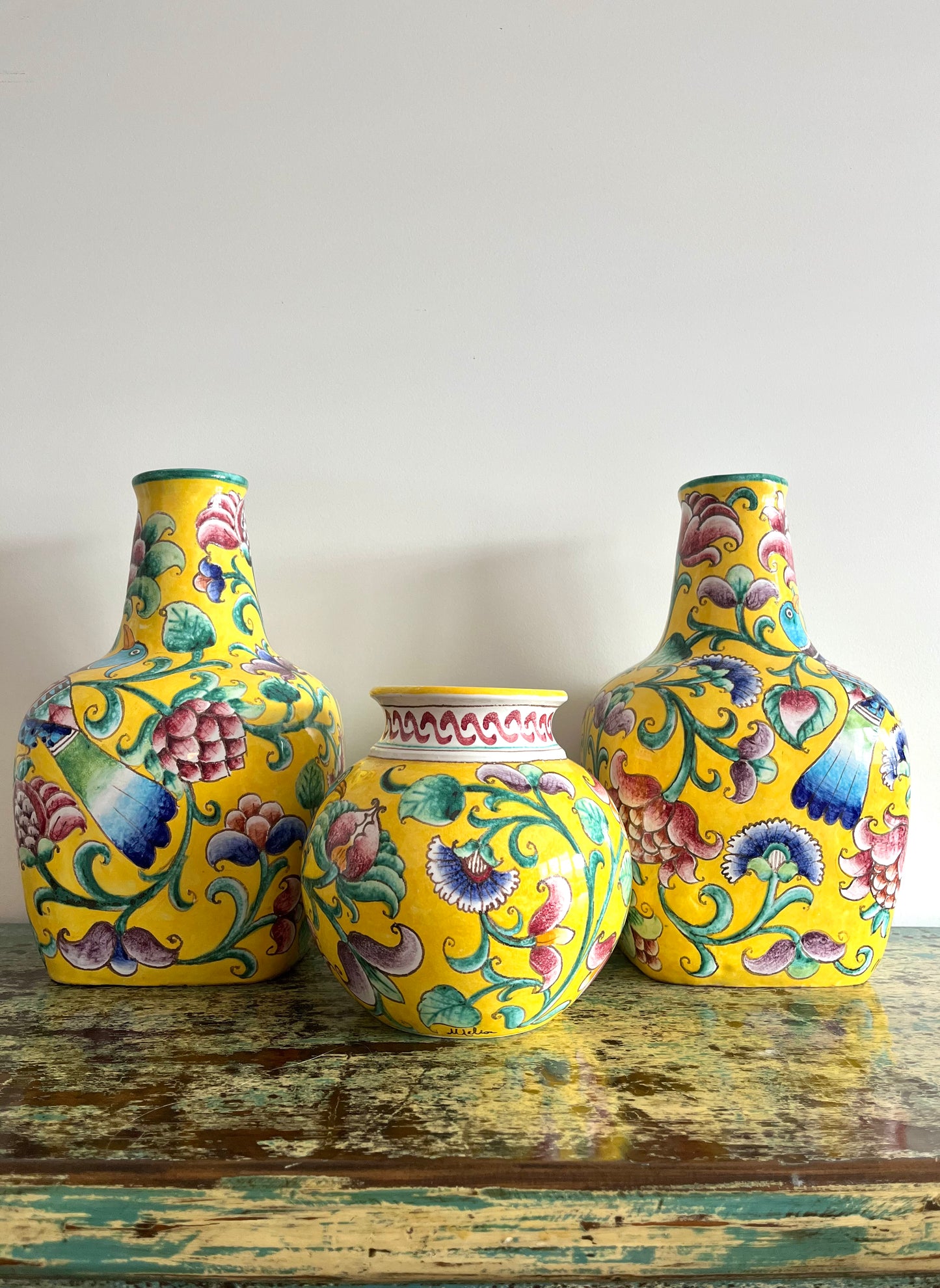 Stunning Trio of Vases
