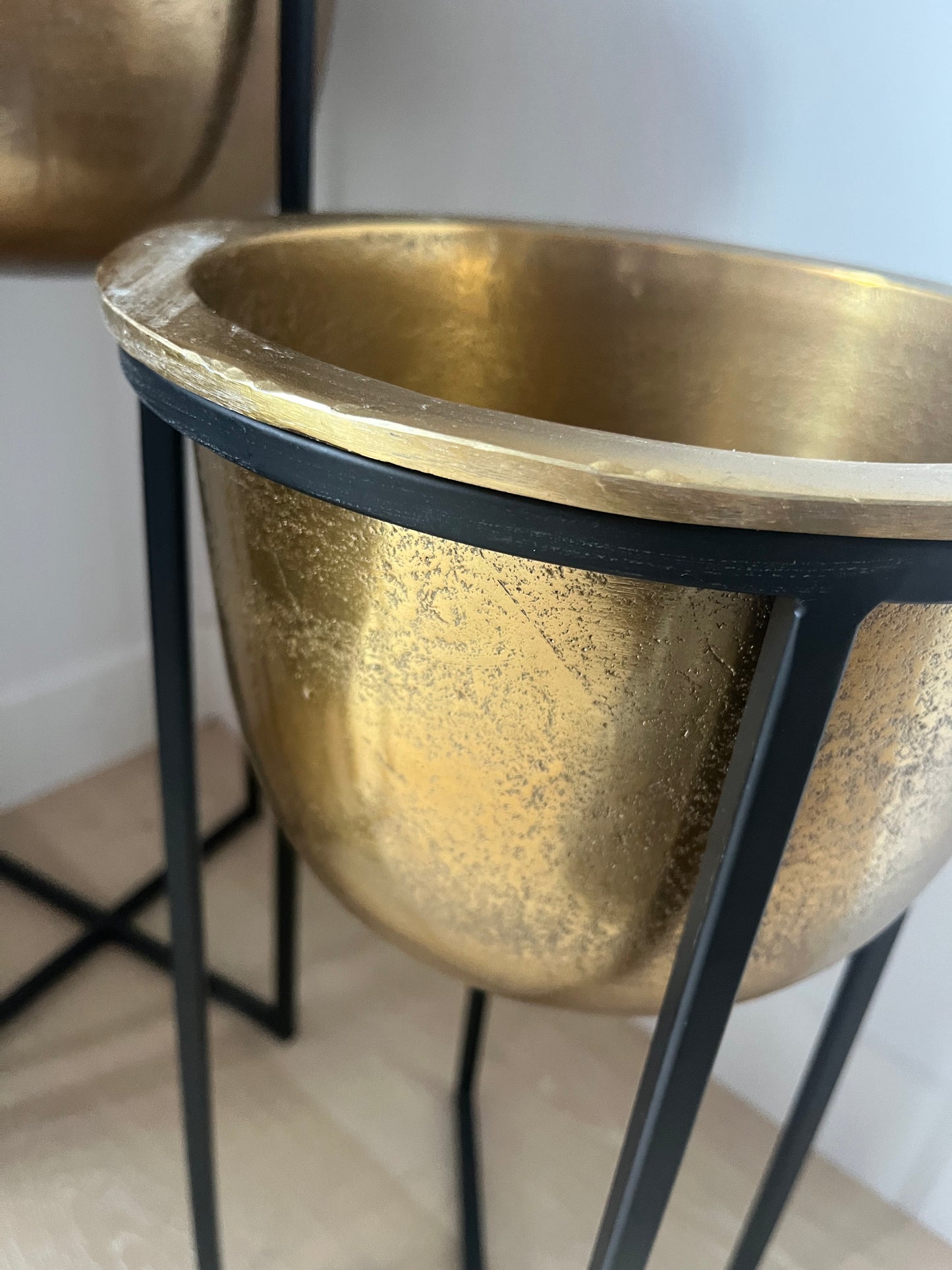 Stunning Trio of Standing Planters