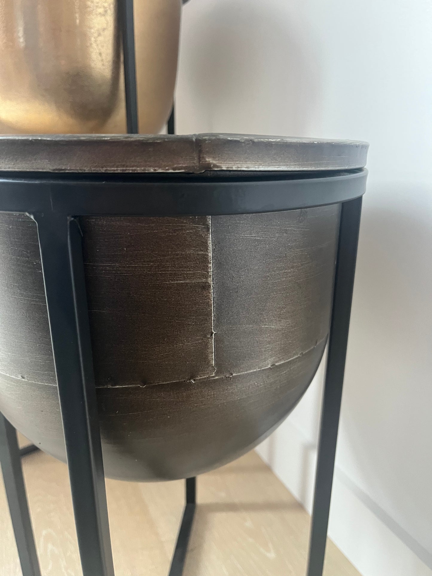 Stunning Trio of Standing Planters