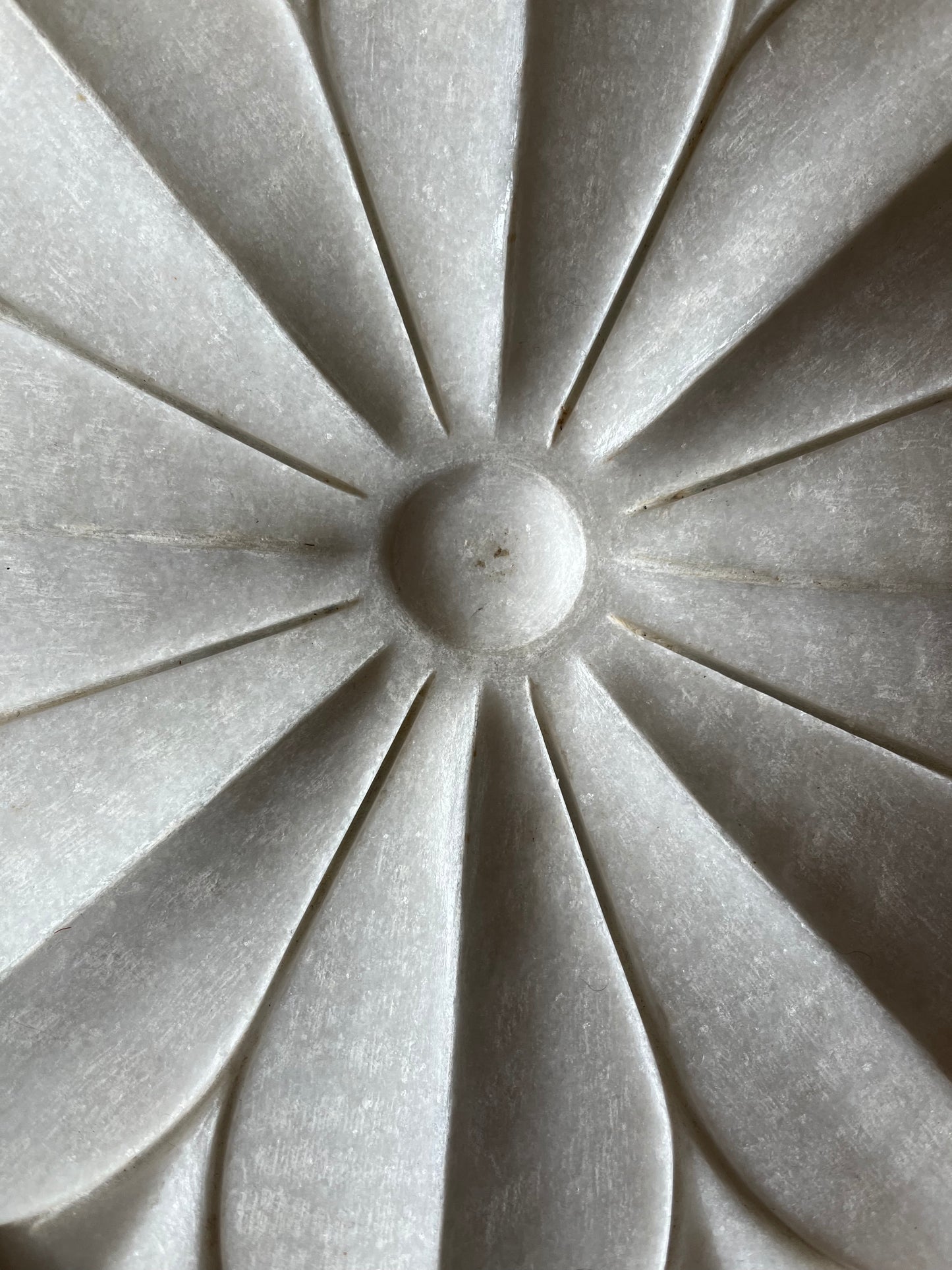 Gorgeous Marble Lotus Plate with Porcelain Balls