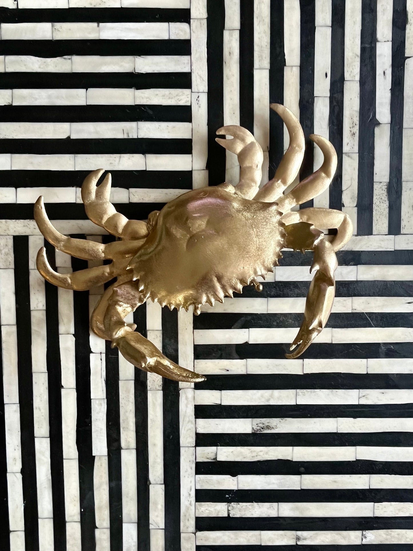 Gorgeous Gold Crab Decor