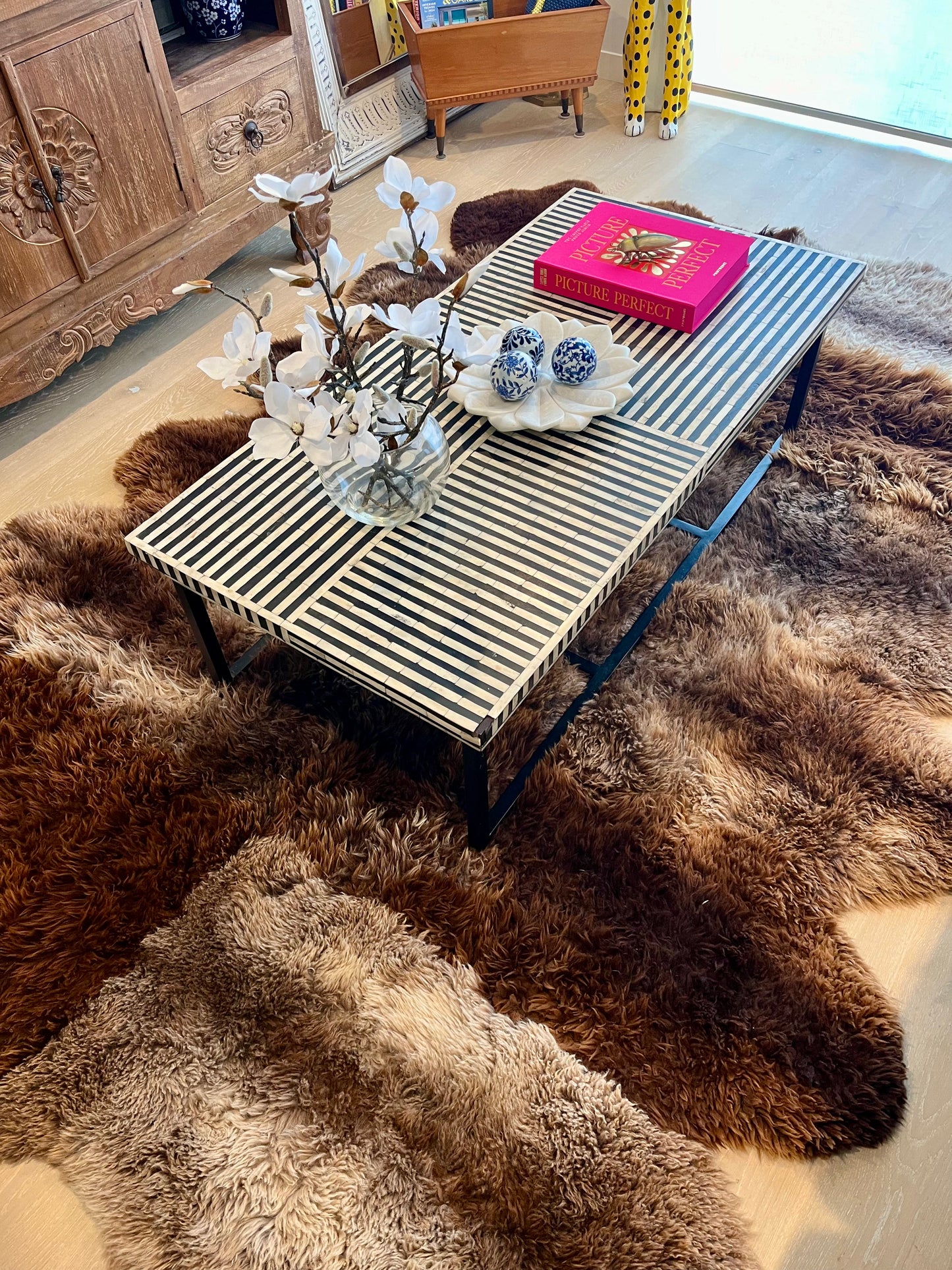 Brown and Beautiful Sheepskin Rug