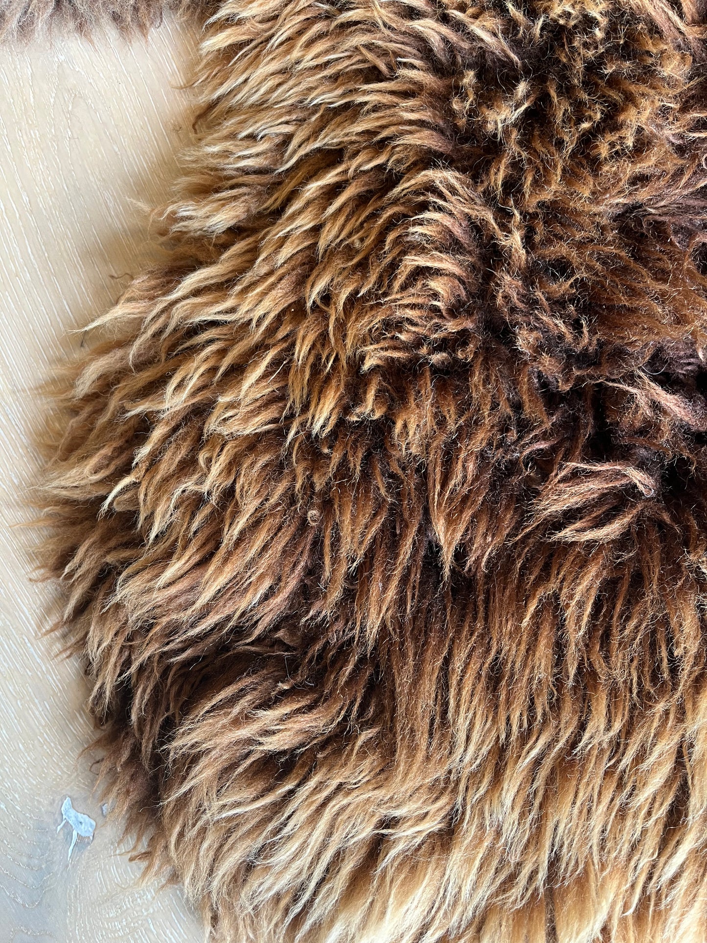 Brown and Beautiful Sheepskin Rug