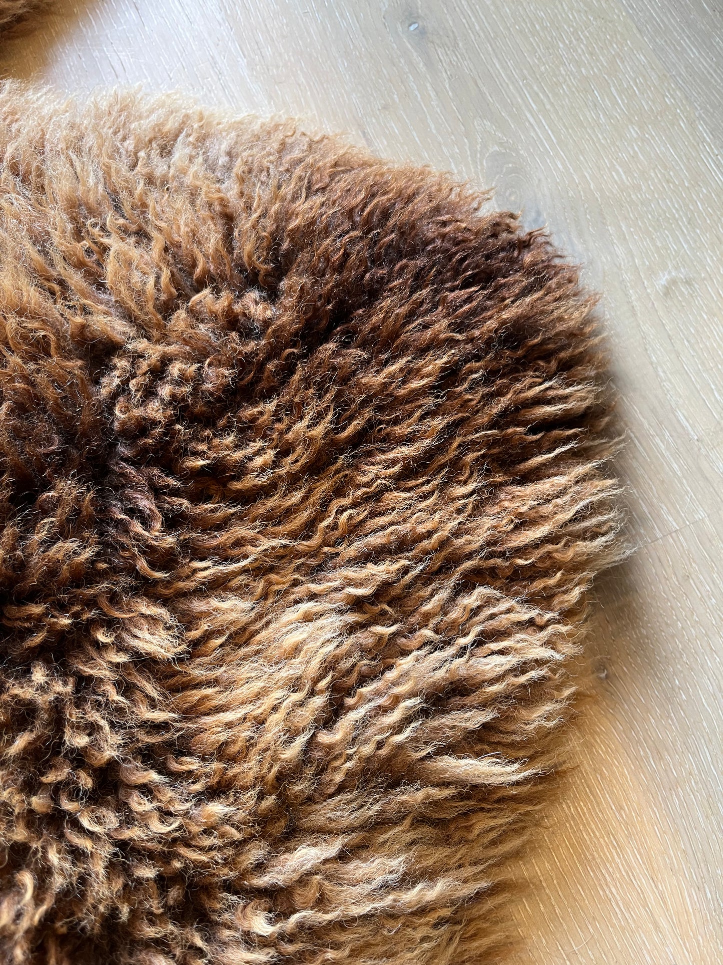 Brown and Beautiful Sheepskin Rug