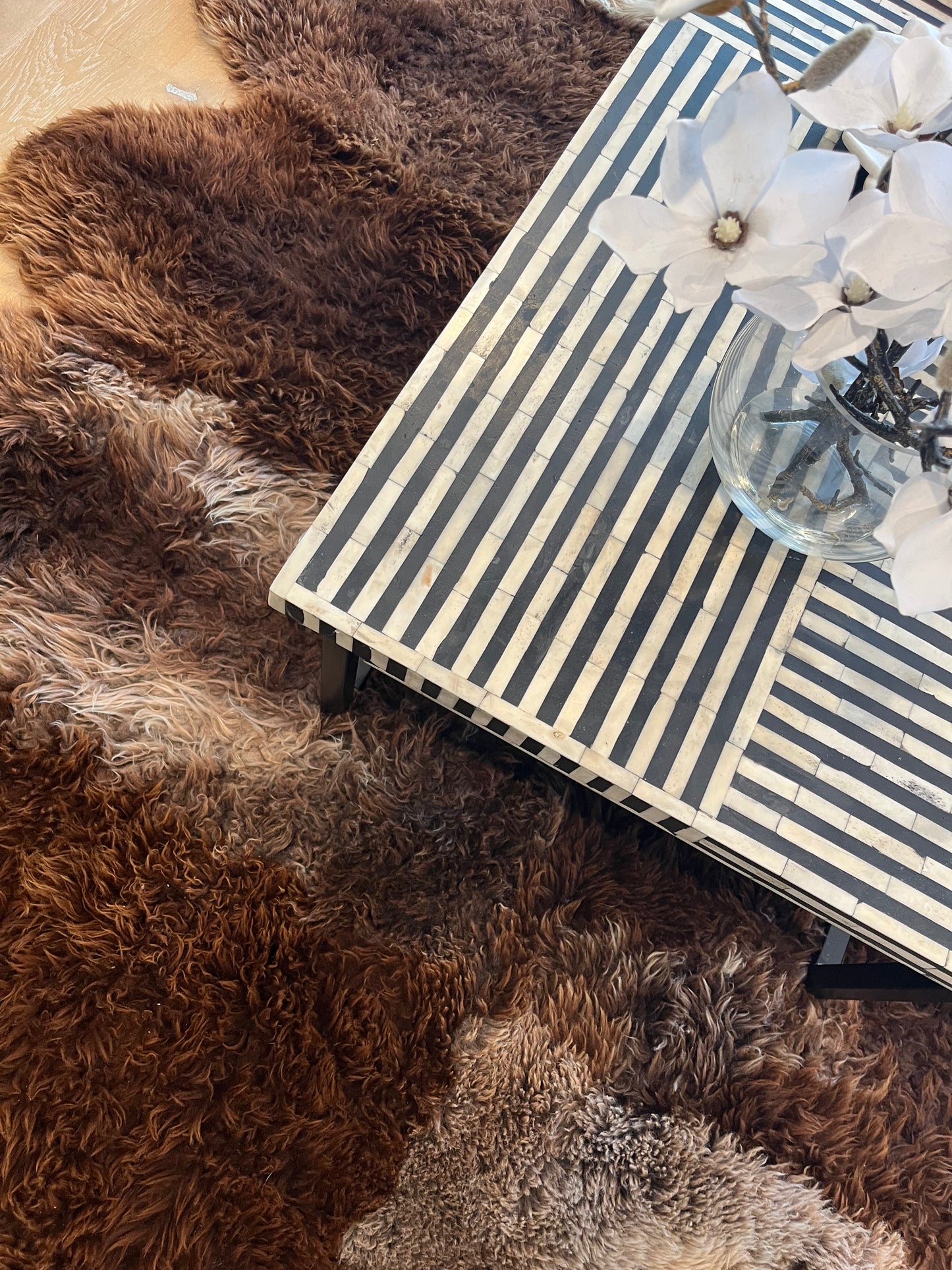 Brown and Beautiful Sheepskin Rug