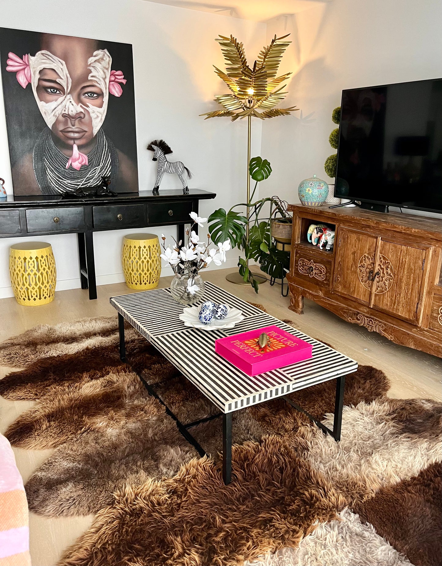 Brown and Beautiful Sheepskin Rug