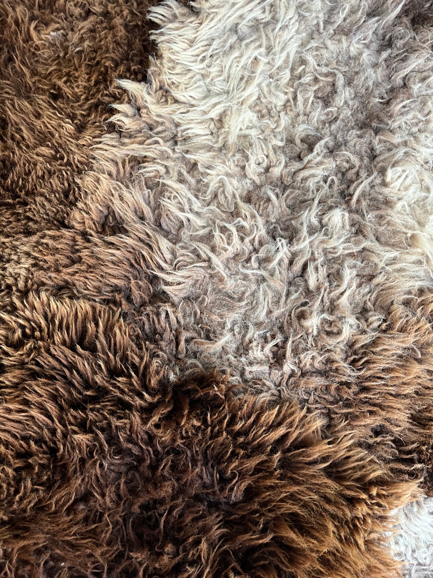 Brown and Beautiful Sheepskin Rug