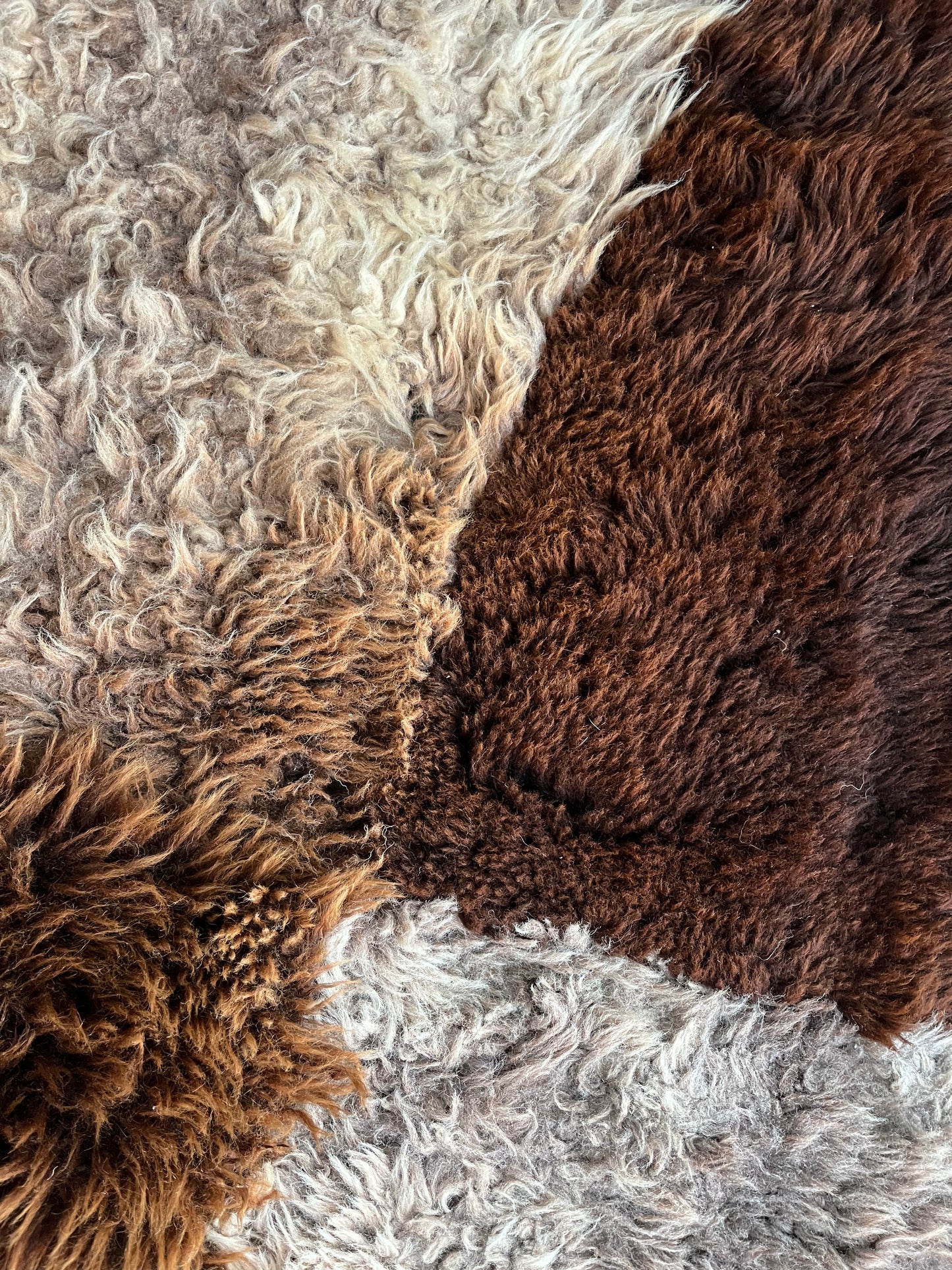 Brown and Beautiful Sheepskin Rug