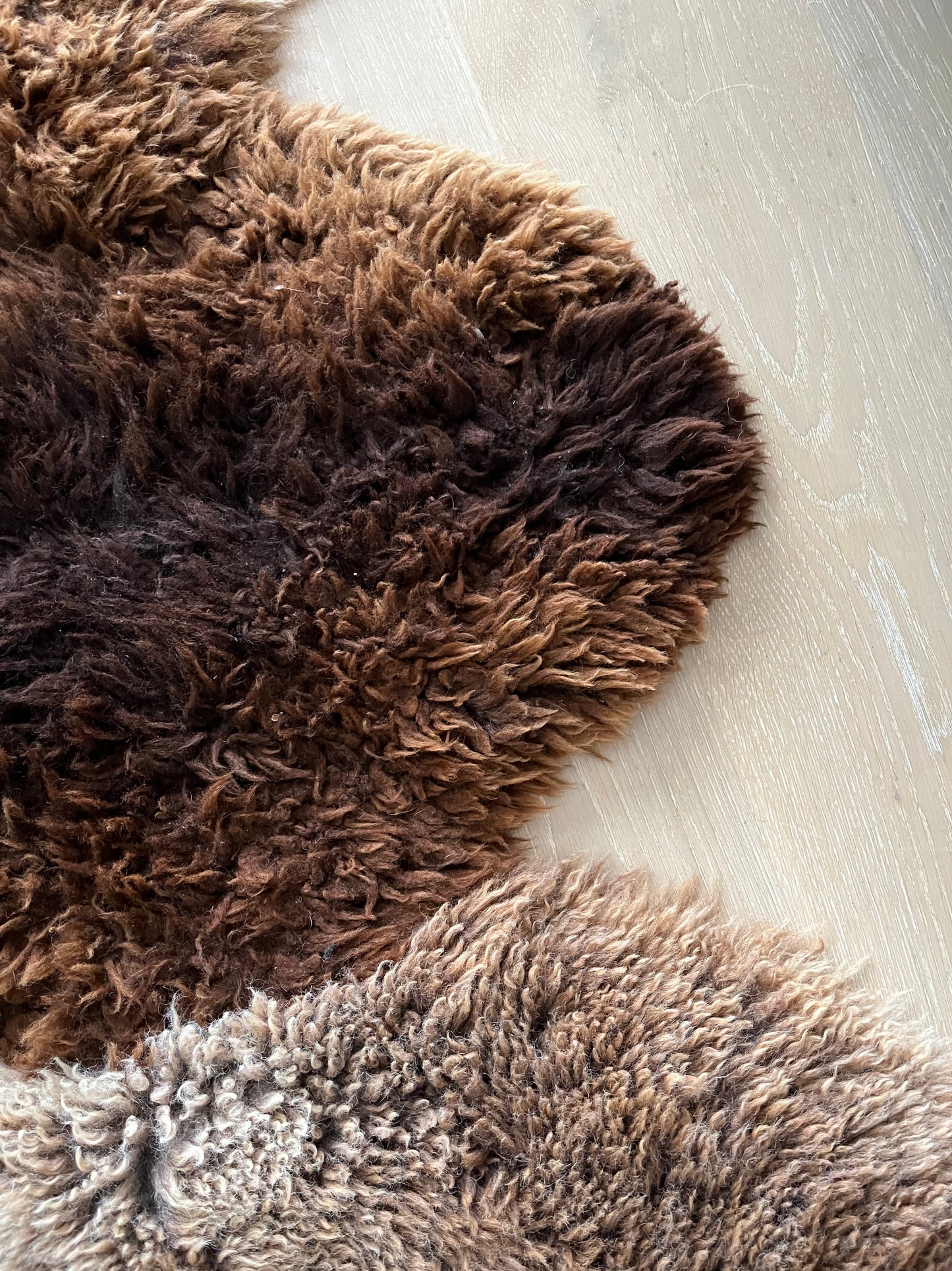 Brown and Beautiful Sheepskin Rug