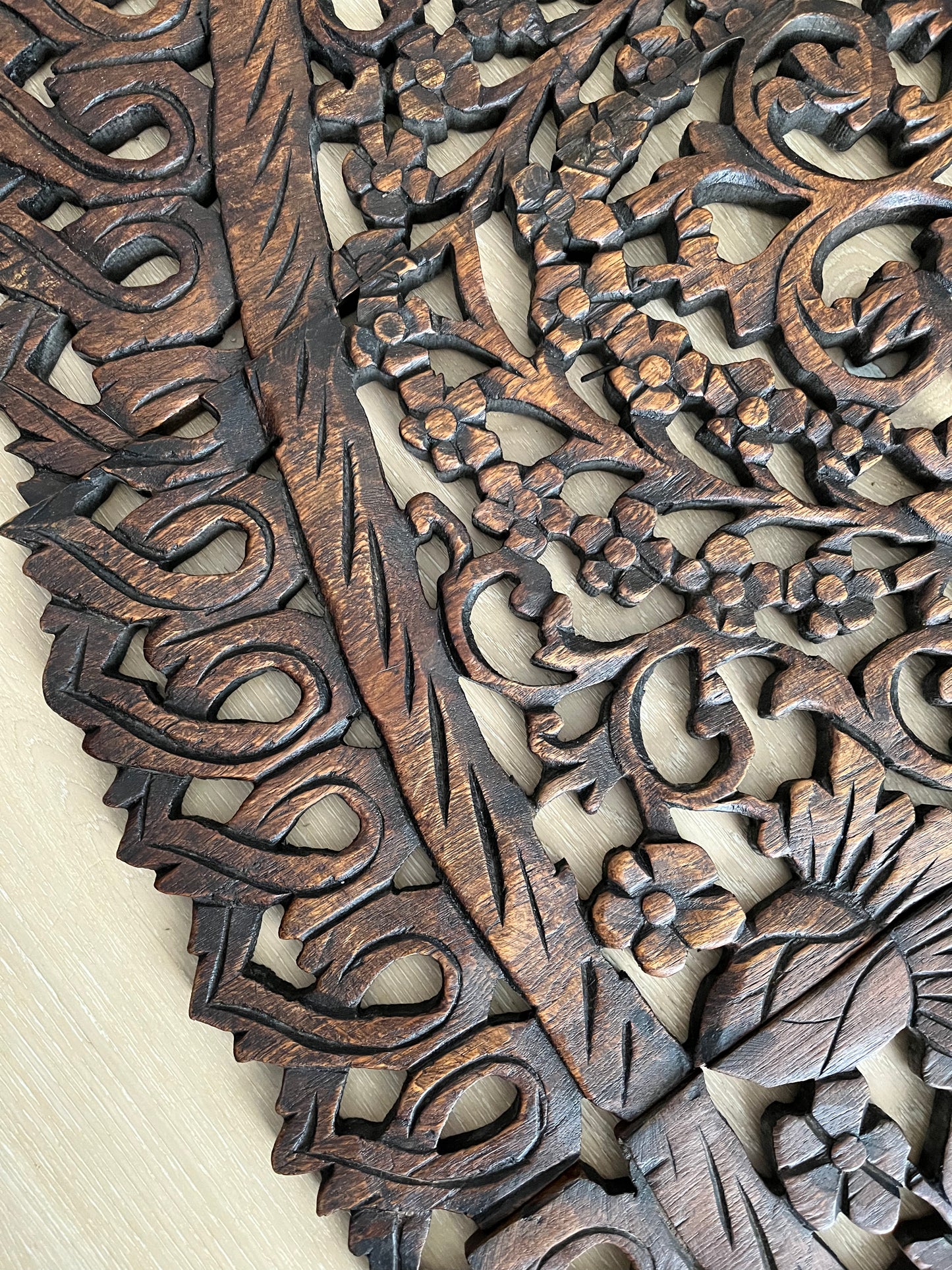 Beautiful Large Carved Wooden Wall Decor