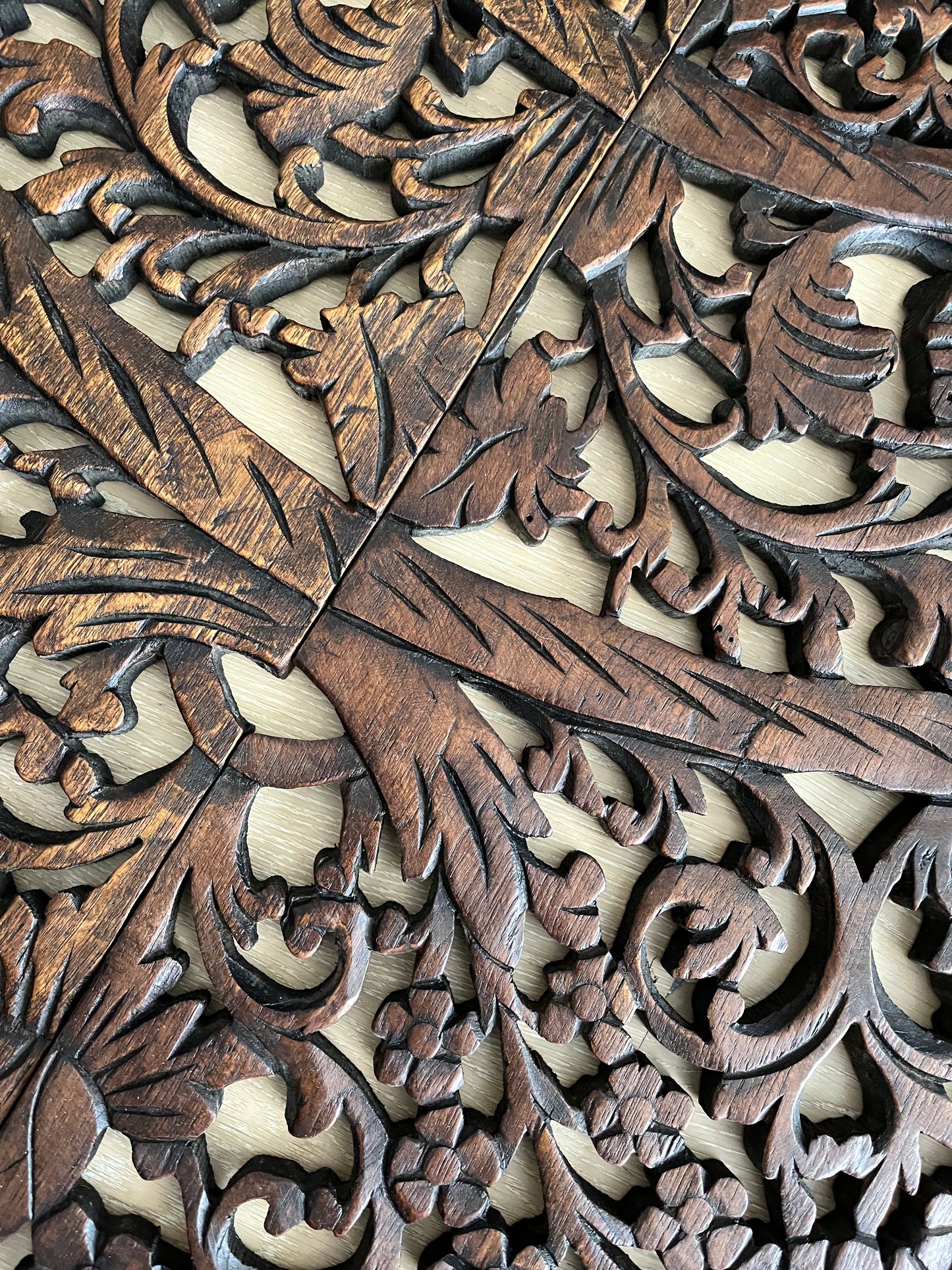 Beautiful Large Carved Wooden Wall Decor