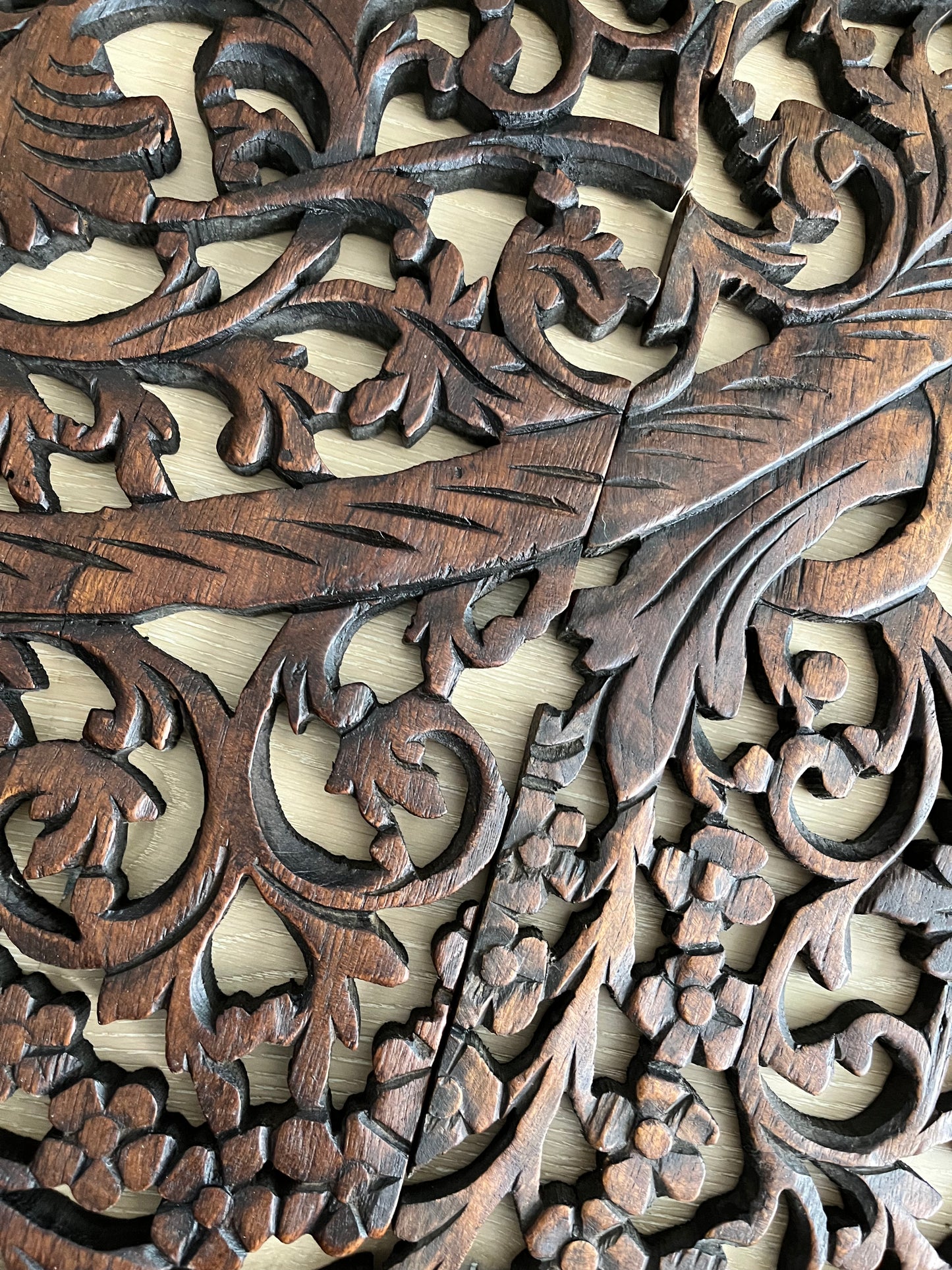 Beautiful Large Carved Wooden Wall Decor
