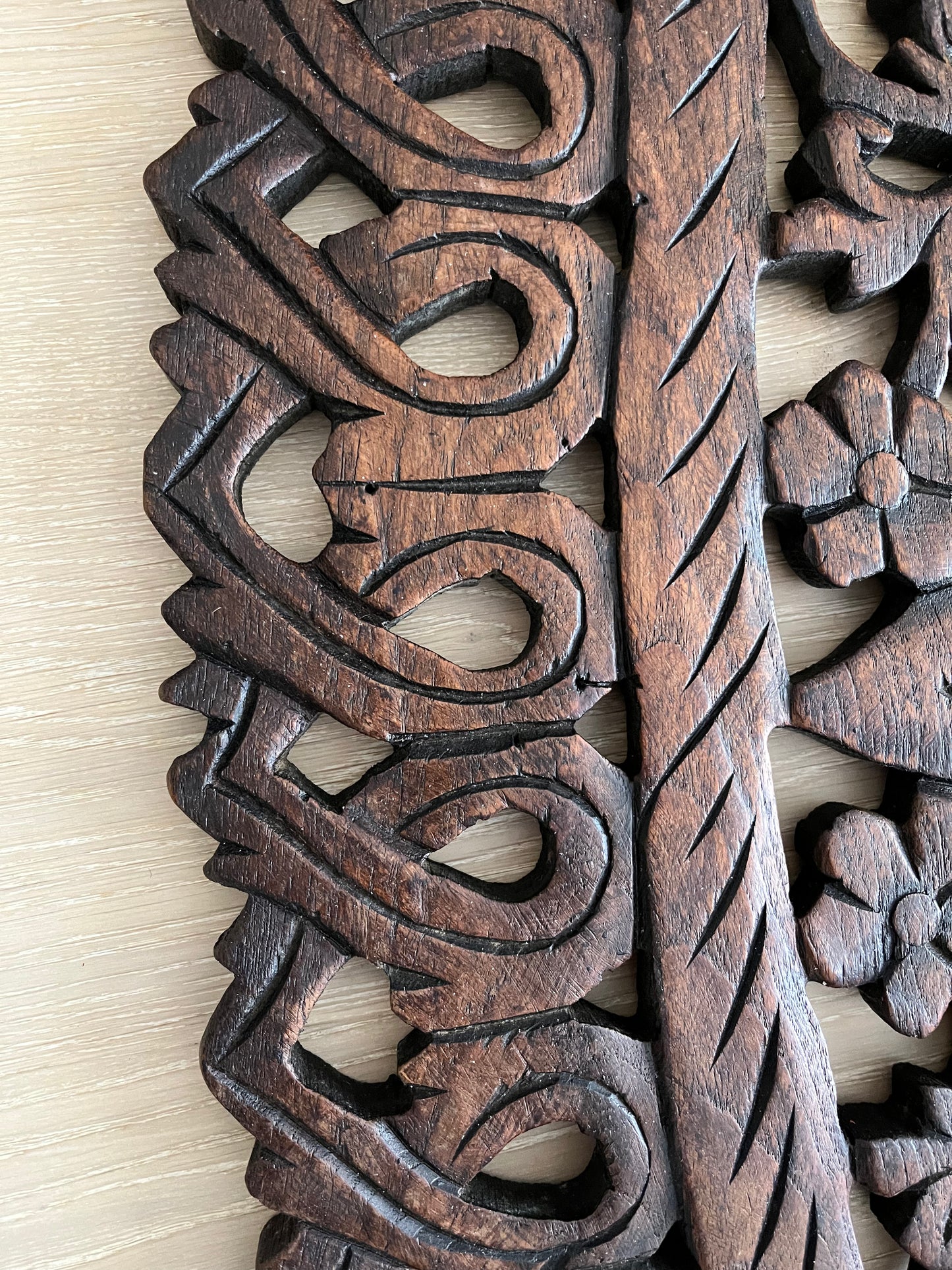 Beautiful Large Carved Wooden Wall Decor