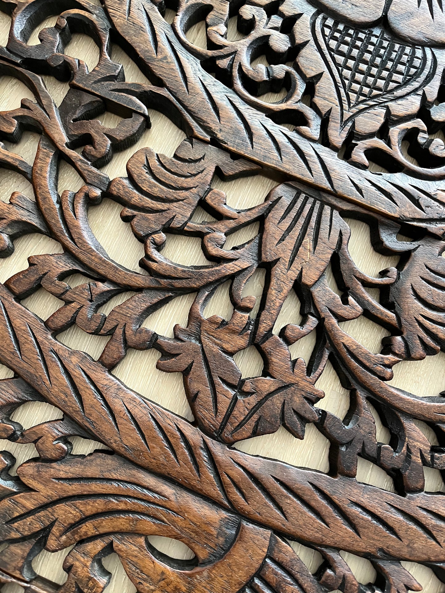 Beautiful Large Carved Wooden Wall Decor