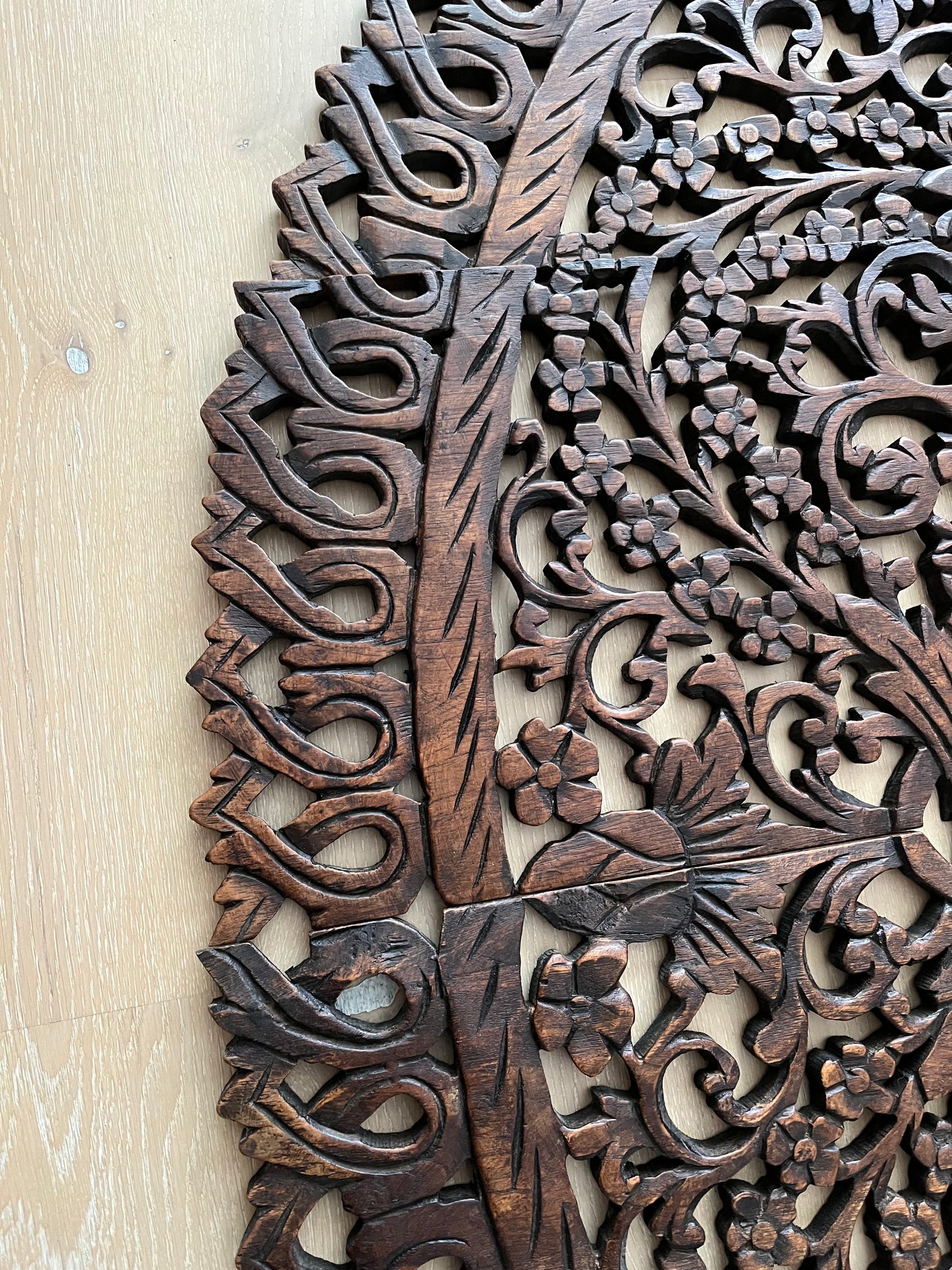 Beautiful Large Carved Wooden Wall Decor