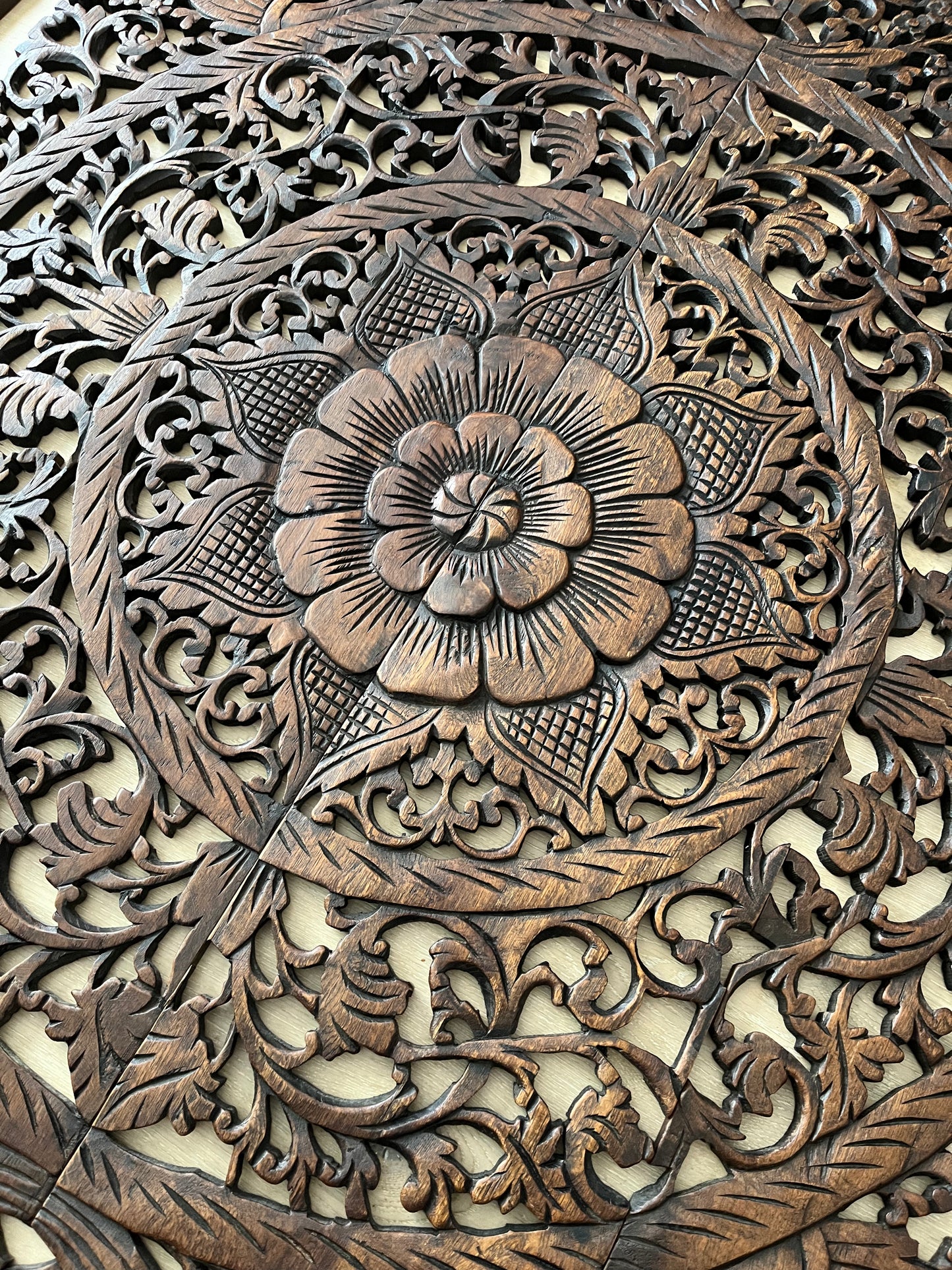 Beautiful Large Carved Wooden Wall Decor