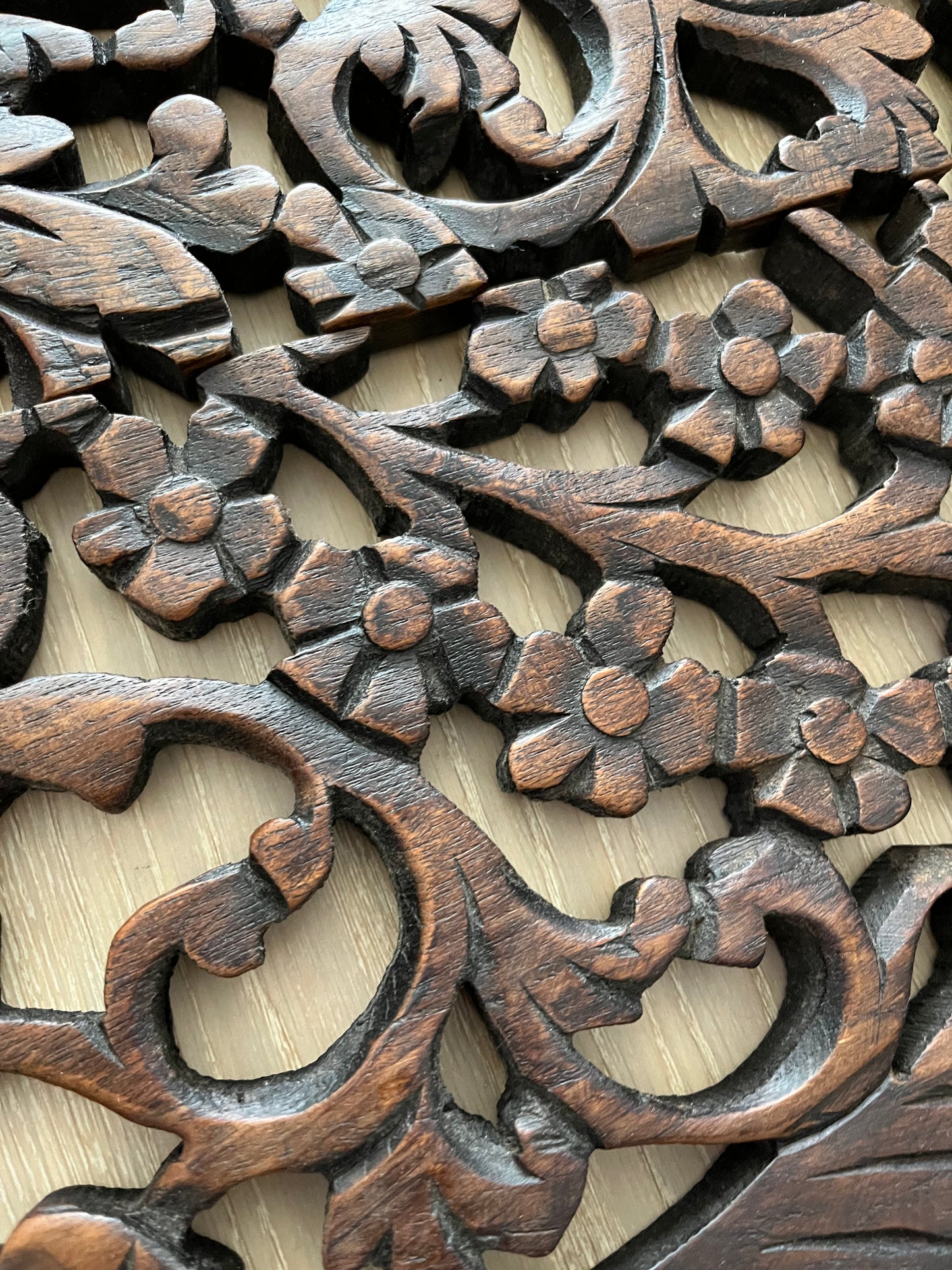 Beautiful Large Carved Wooden Wall Decor