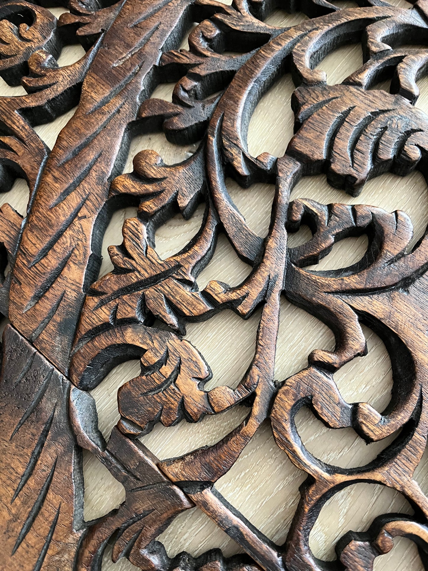 Beautiful Large Carved Wooden Wall Decor