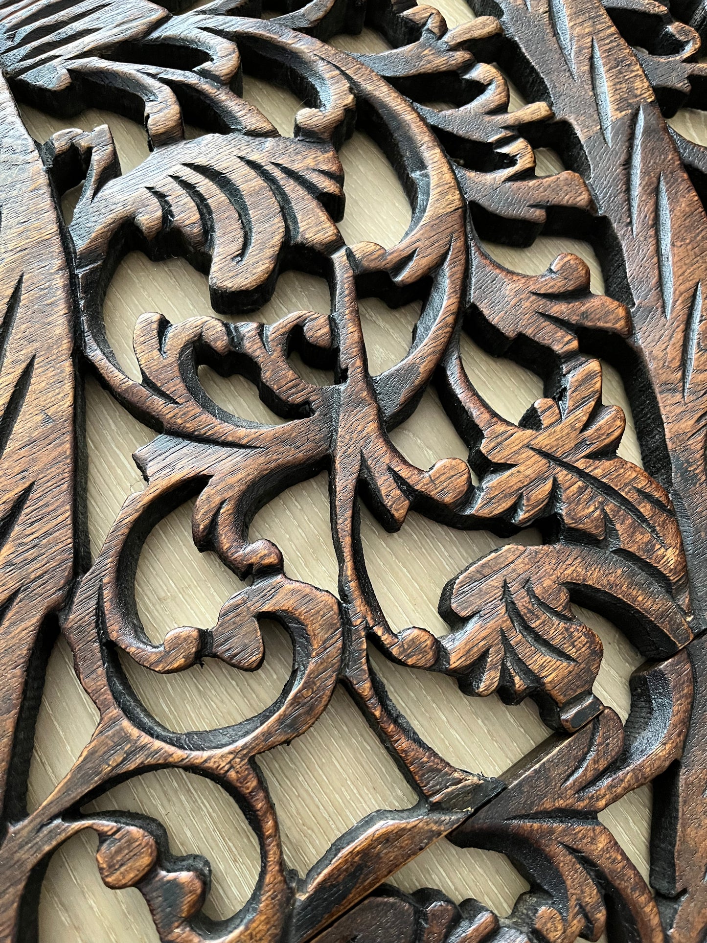 Beautiful Large Carved Wooden Wall Decor