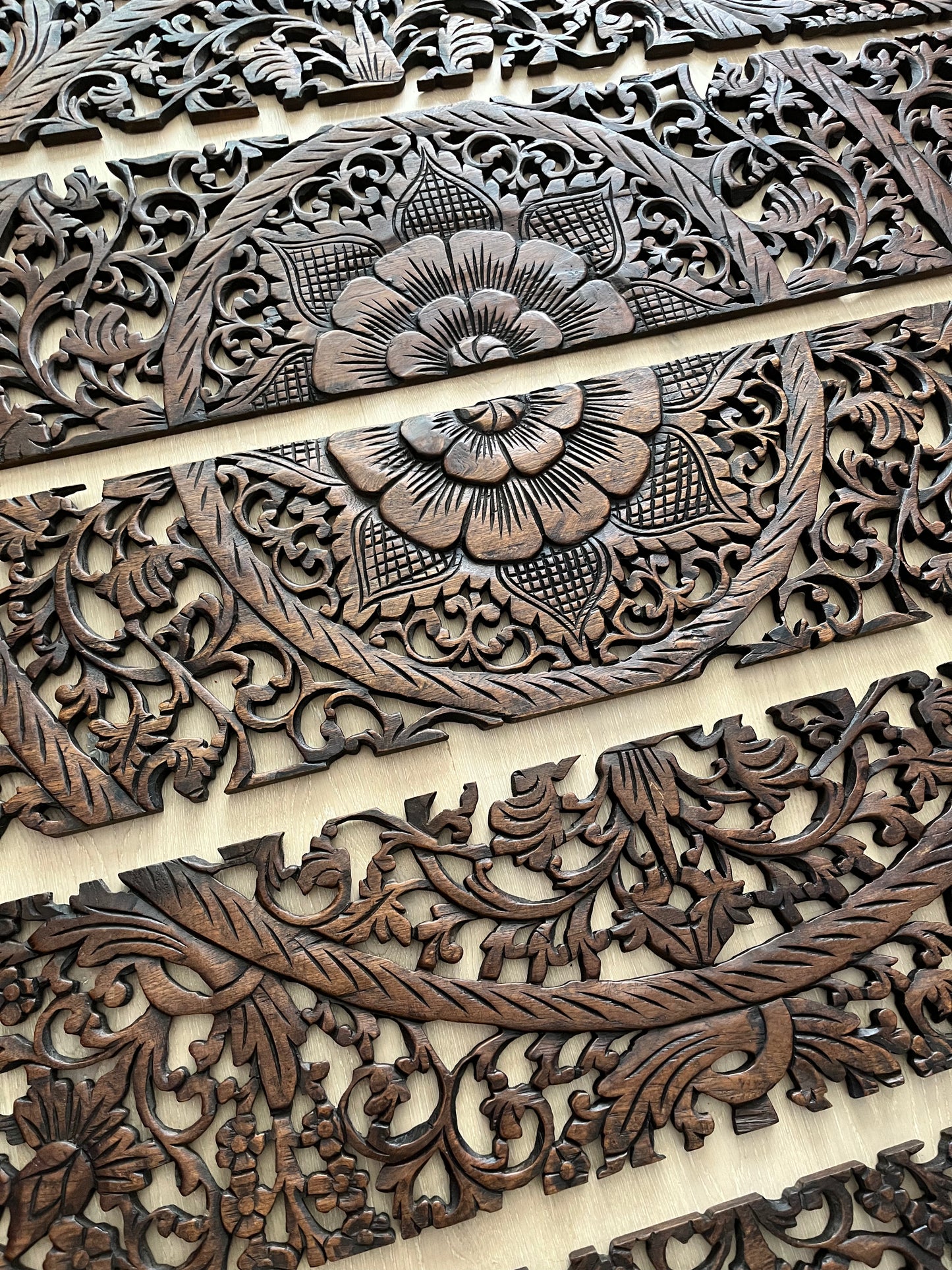 Beautiful Large Carved Wooden Wall Decor