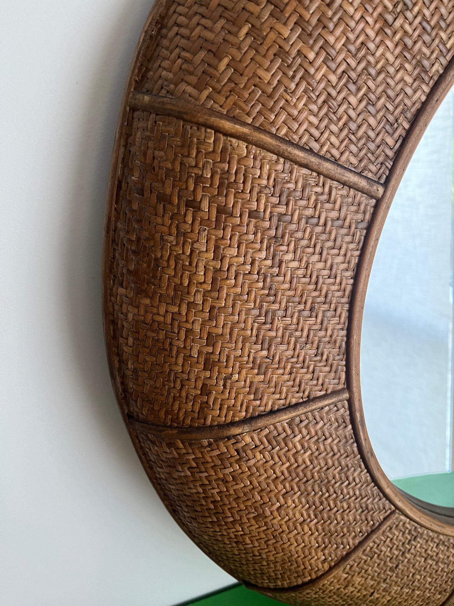 Beautiful Round Rattan Mirror