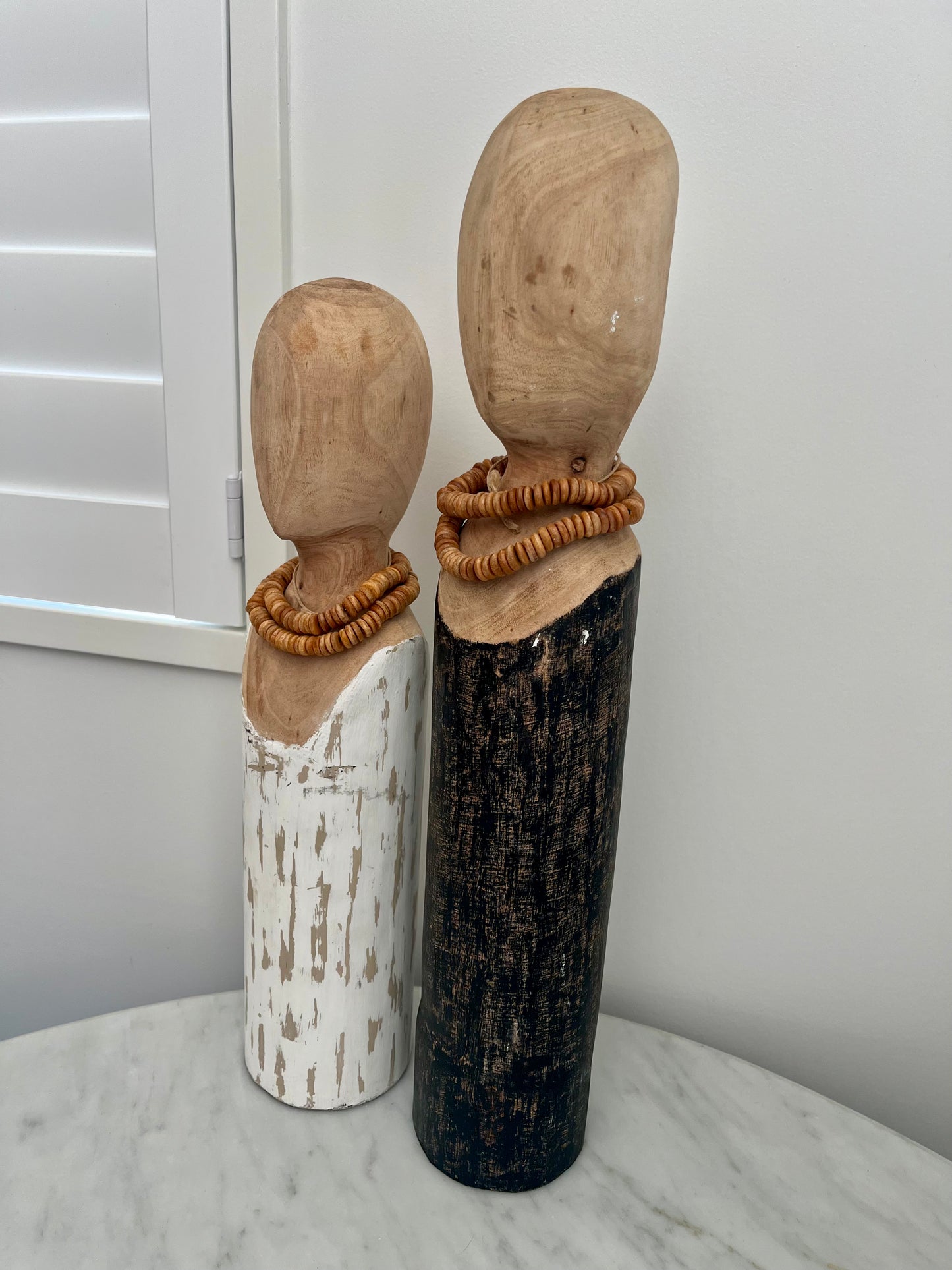 Pair of Le Forge Log Busts