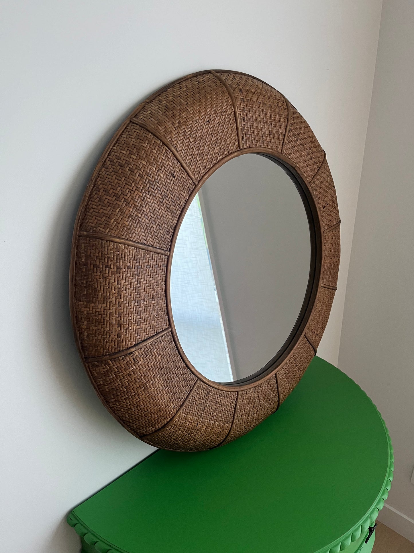 Beautiful Round Rattan Mirror