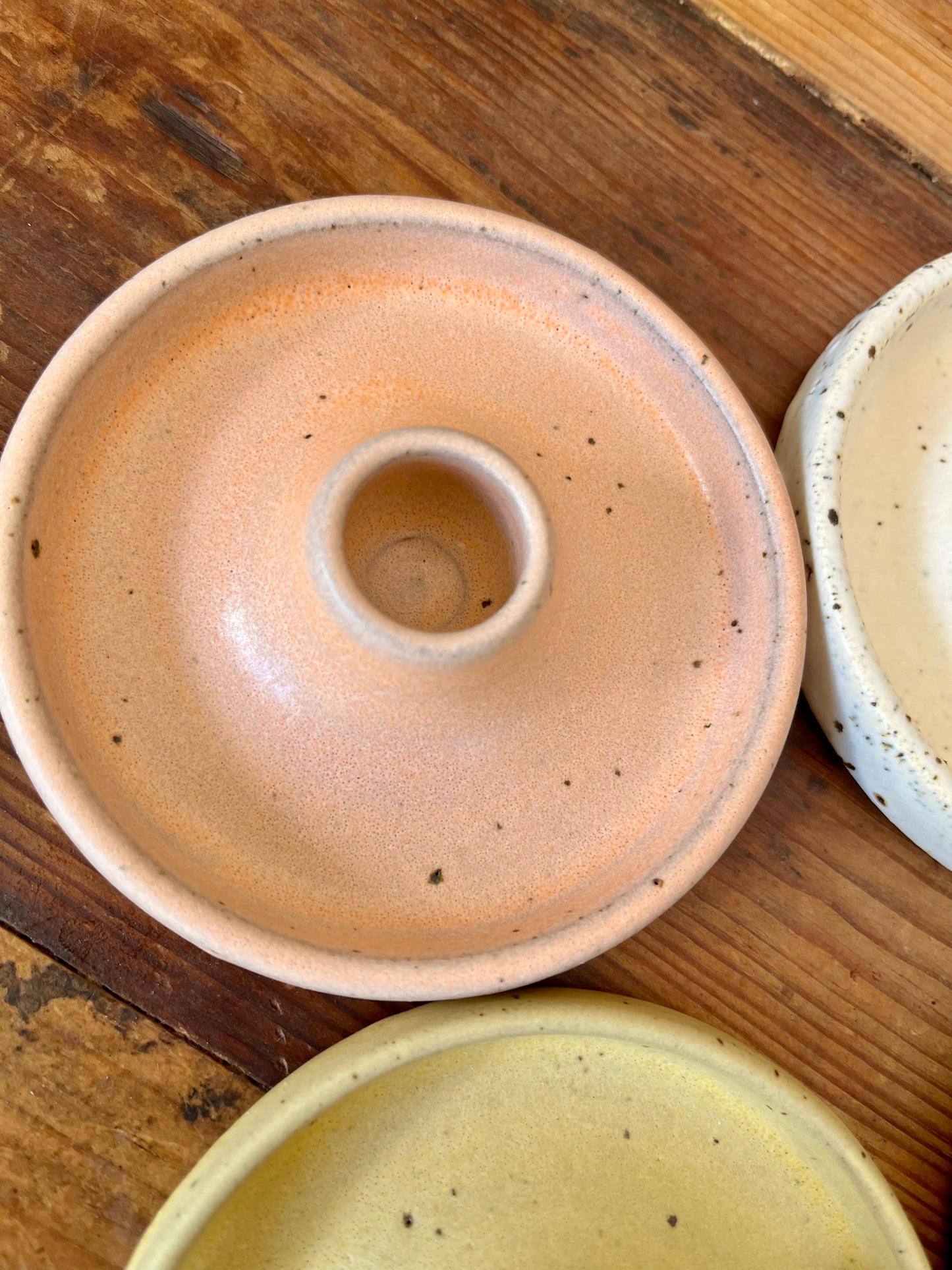 Pretty Ceramic Candleholders x 4