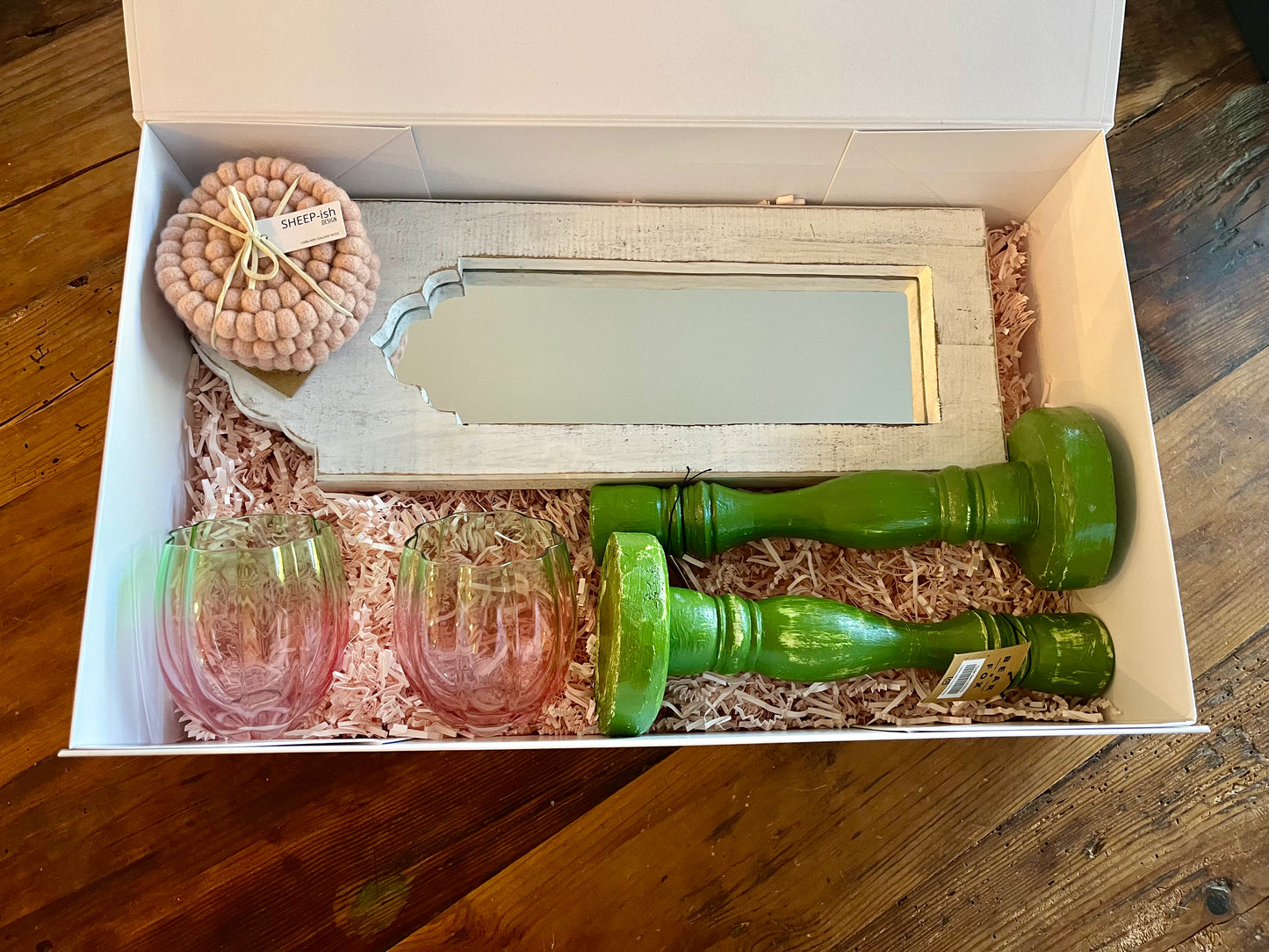 Large Gift Box-Petals & Pom Poms