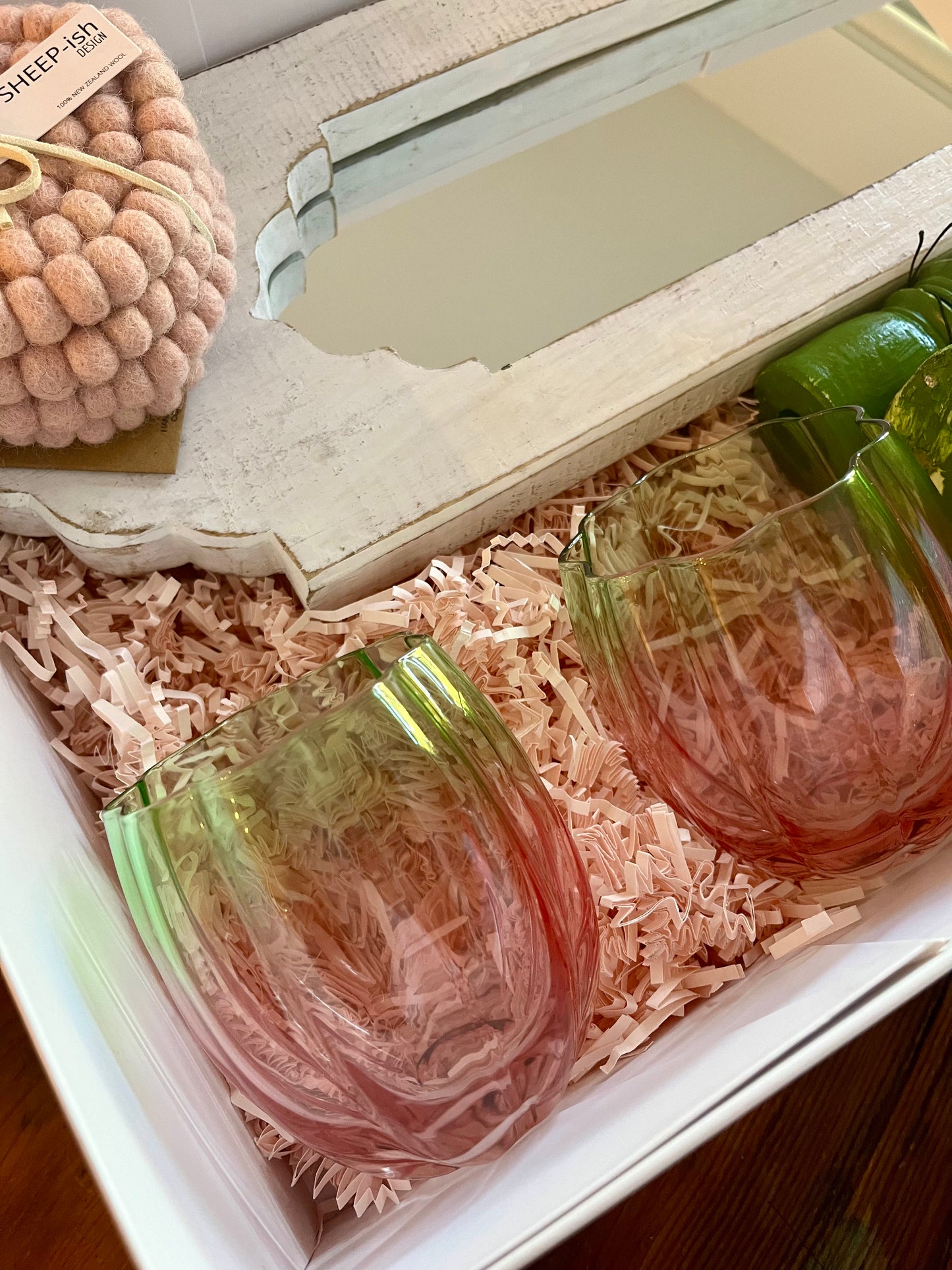 Large Gift Box-Petals & Pom Poms