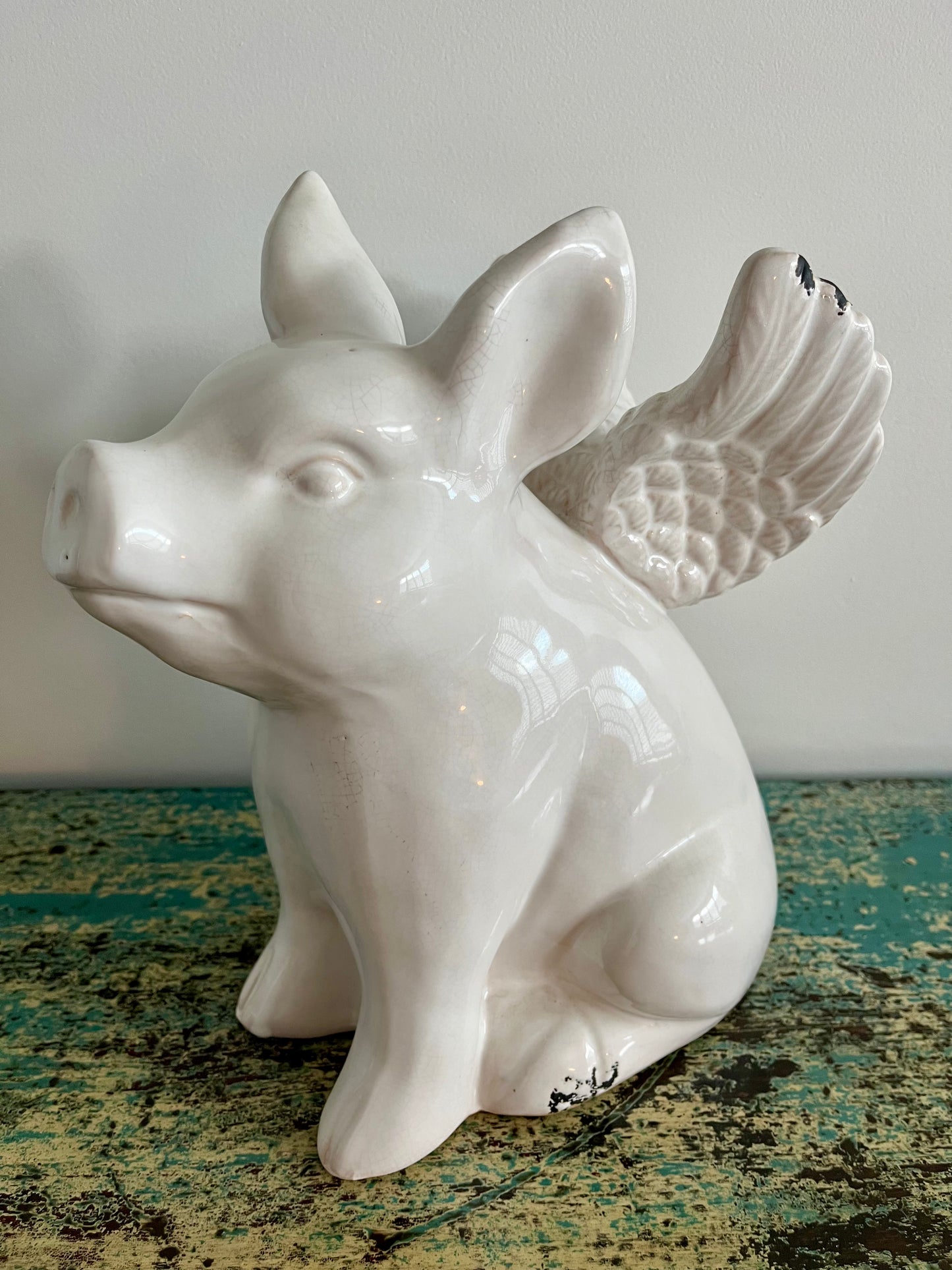 Pretty Pig with Wings Ornament