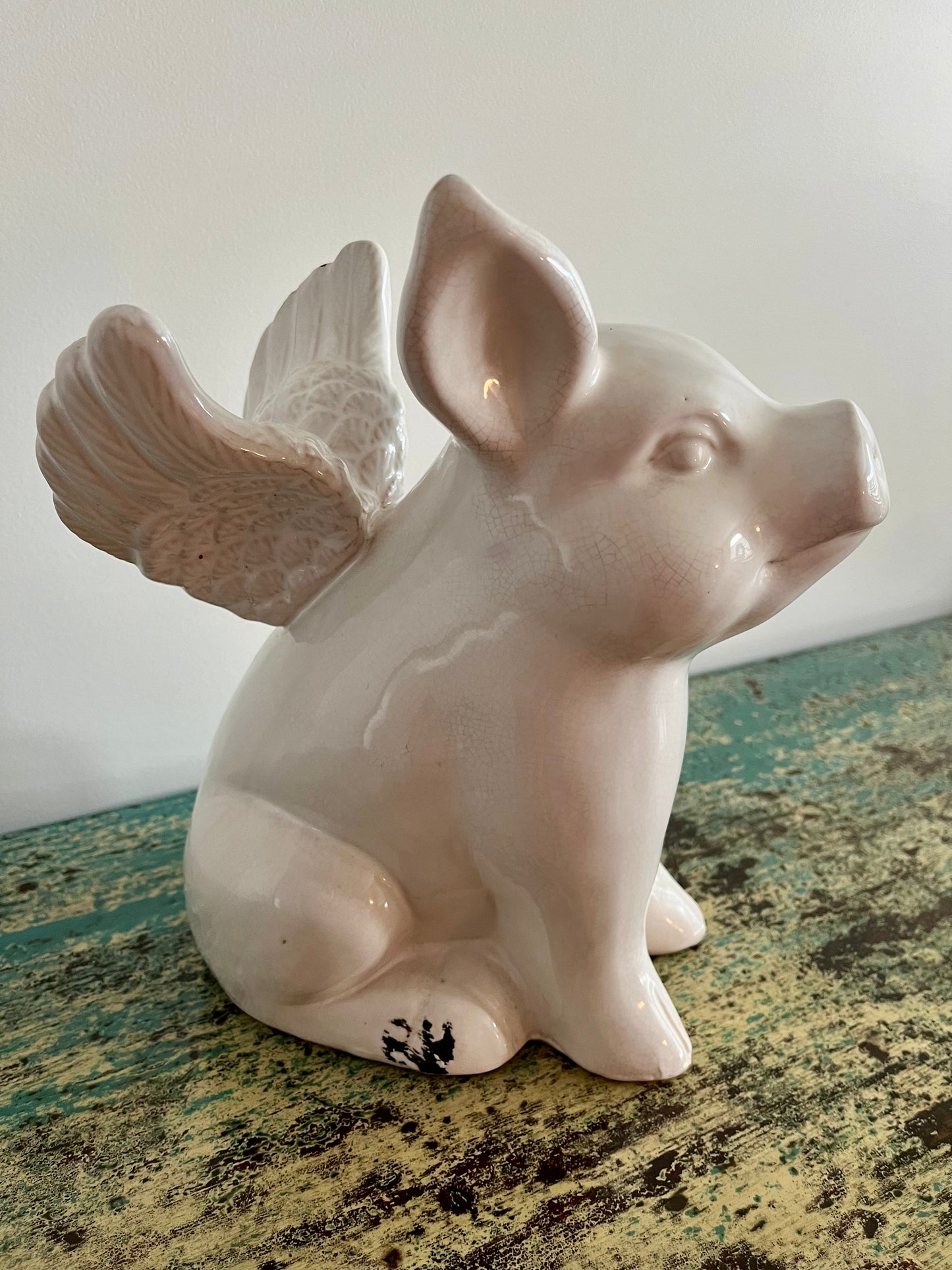 Pretty Pig with Wings Ornament