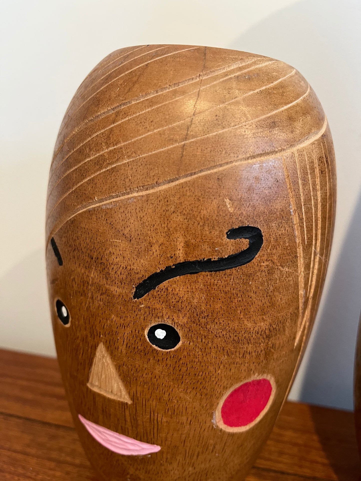 Funky Mr & Mrs Wooden Decorative Vases