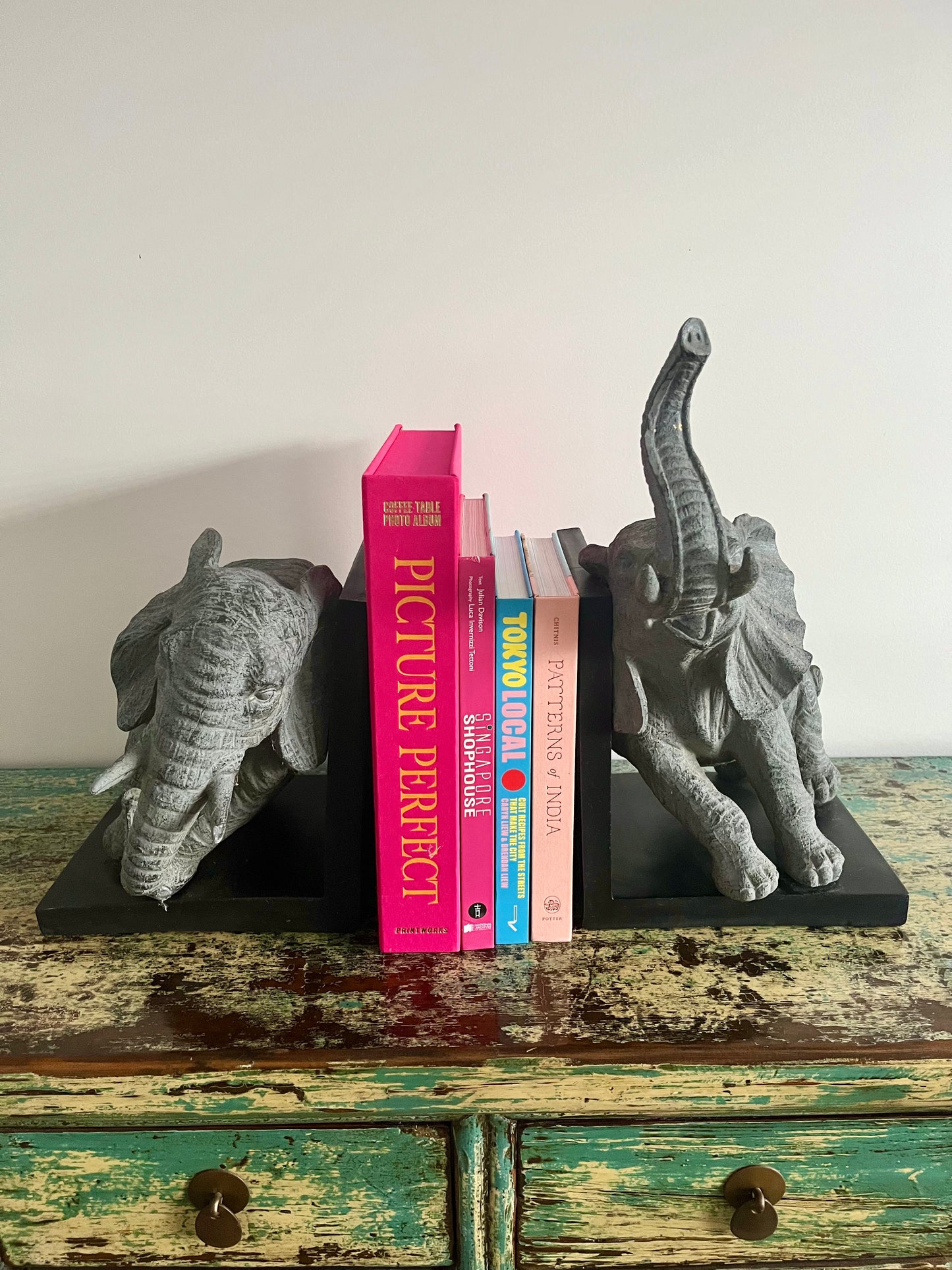 Big and Beautiful Elephant Bookends