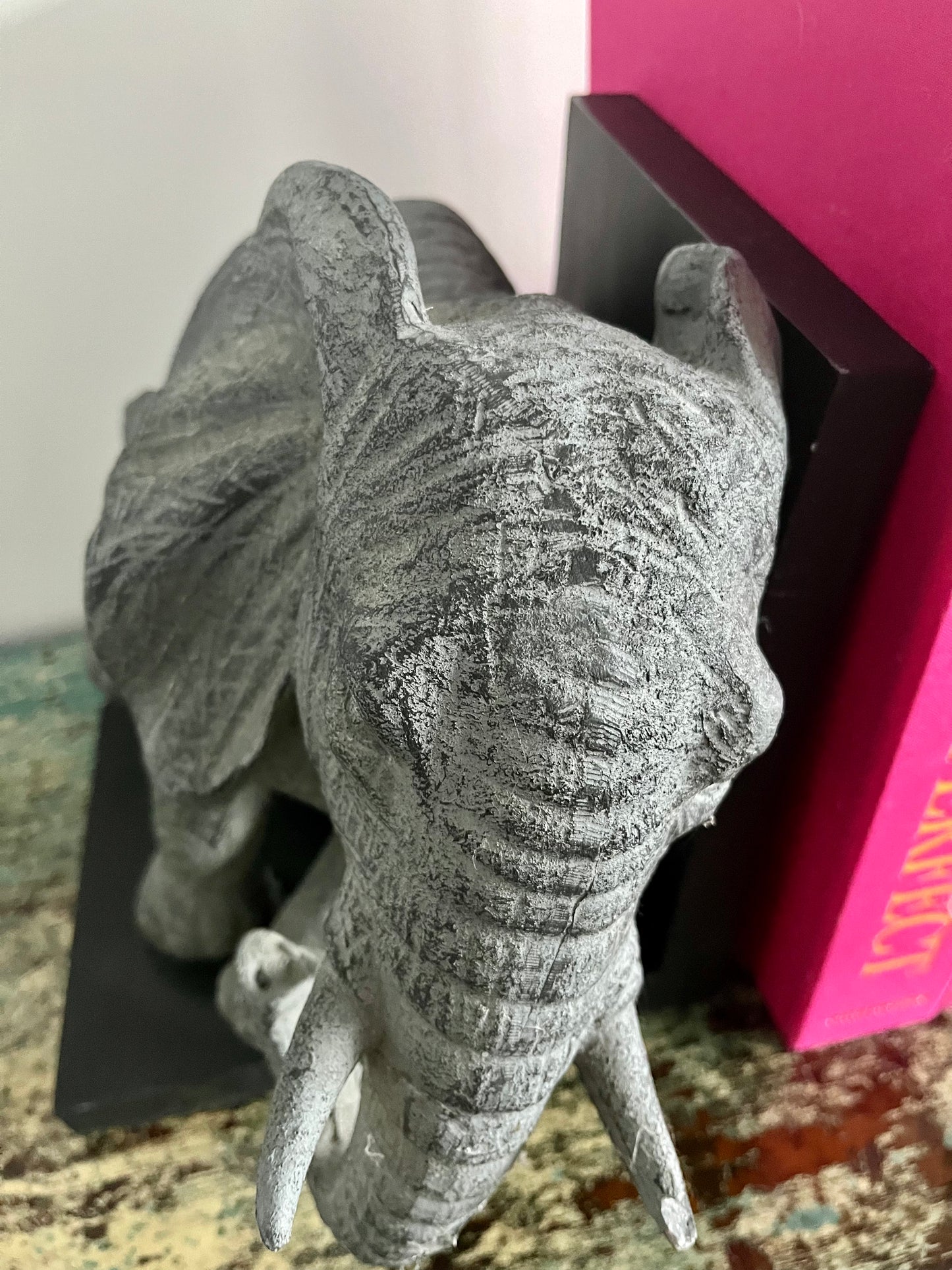 Big and Beautiful Elephant Bookends