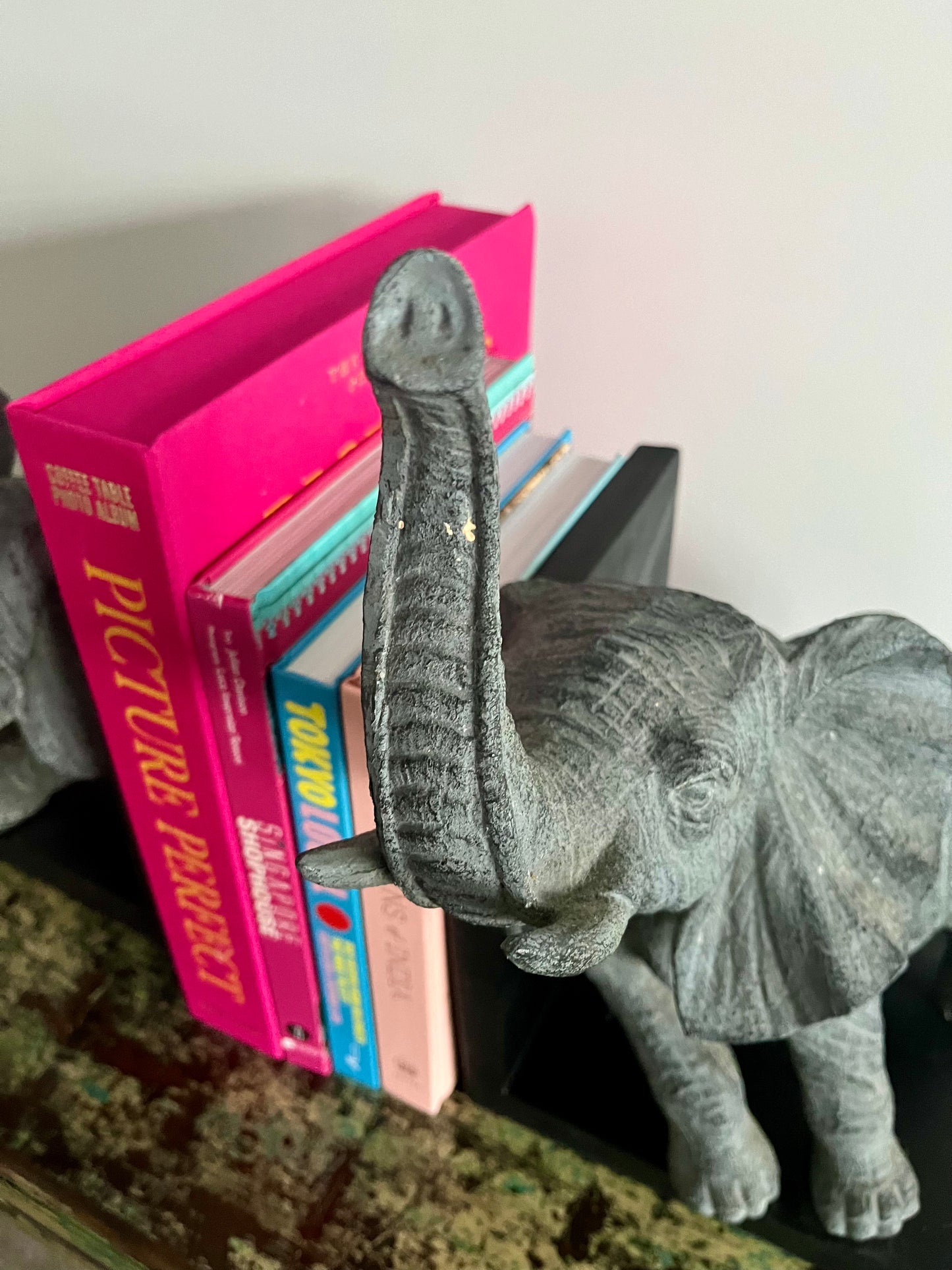Big and Beautiful Elephant Bookends