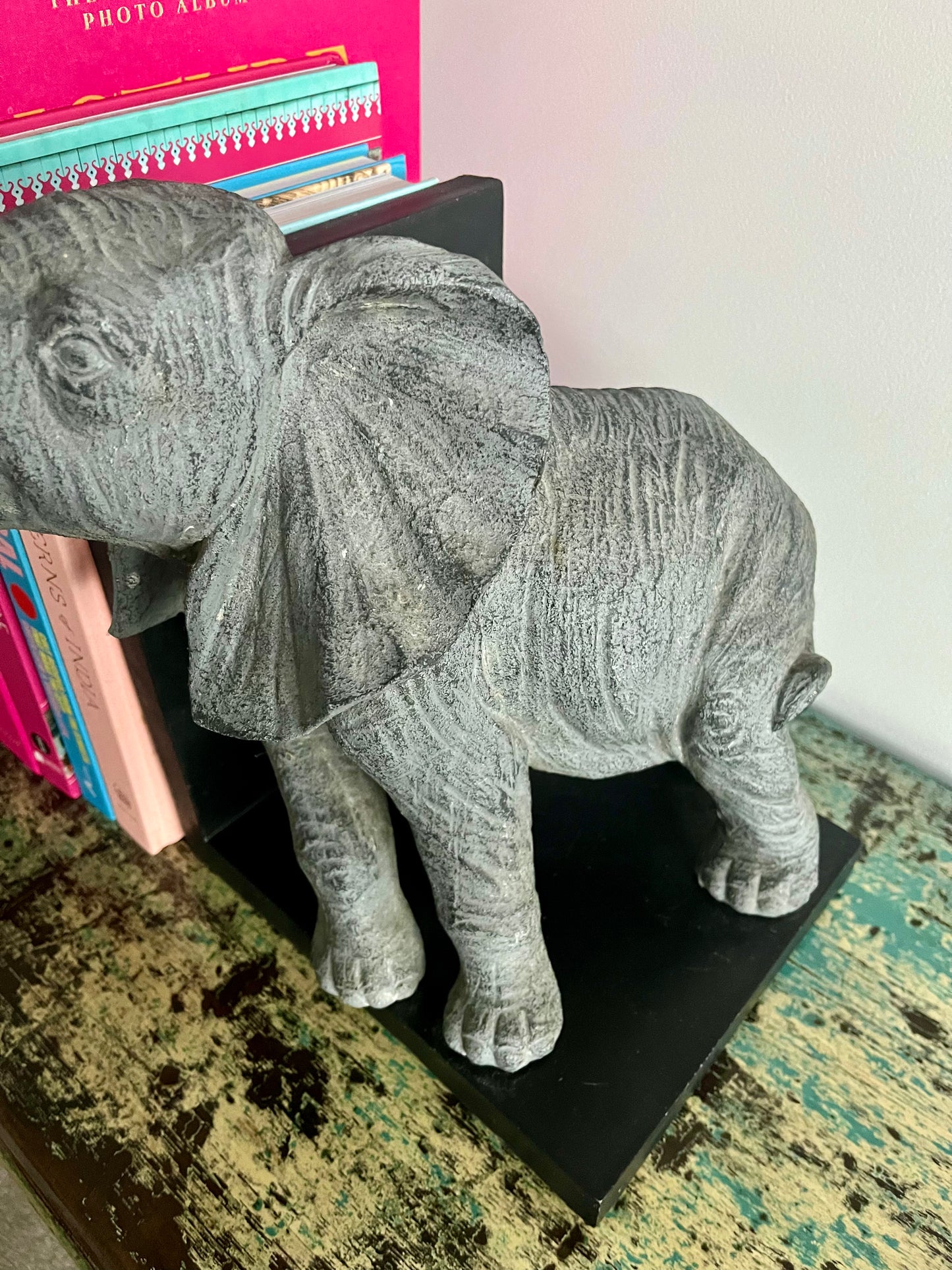 Big and Beautiful Elephant Bookends