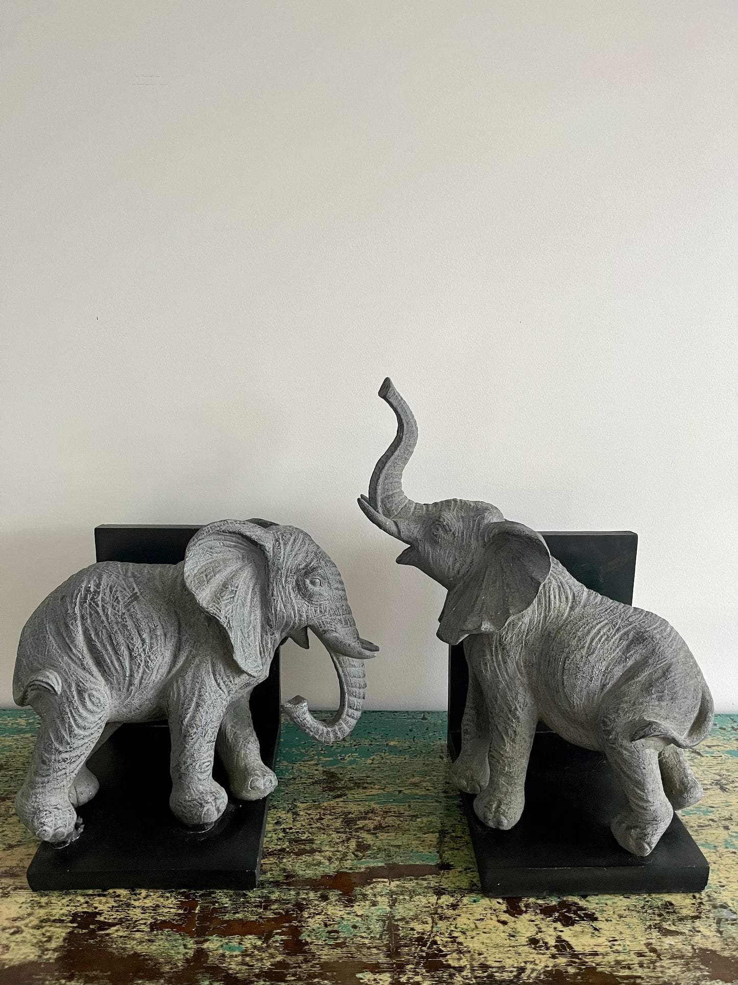Big and Beautiful Elephant Bookends