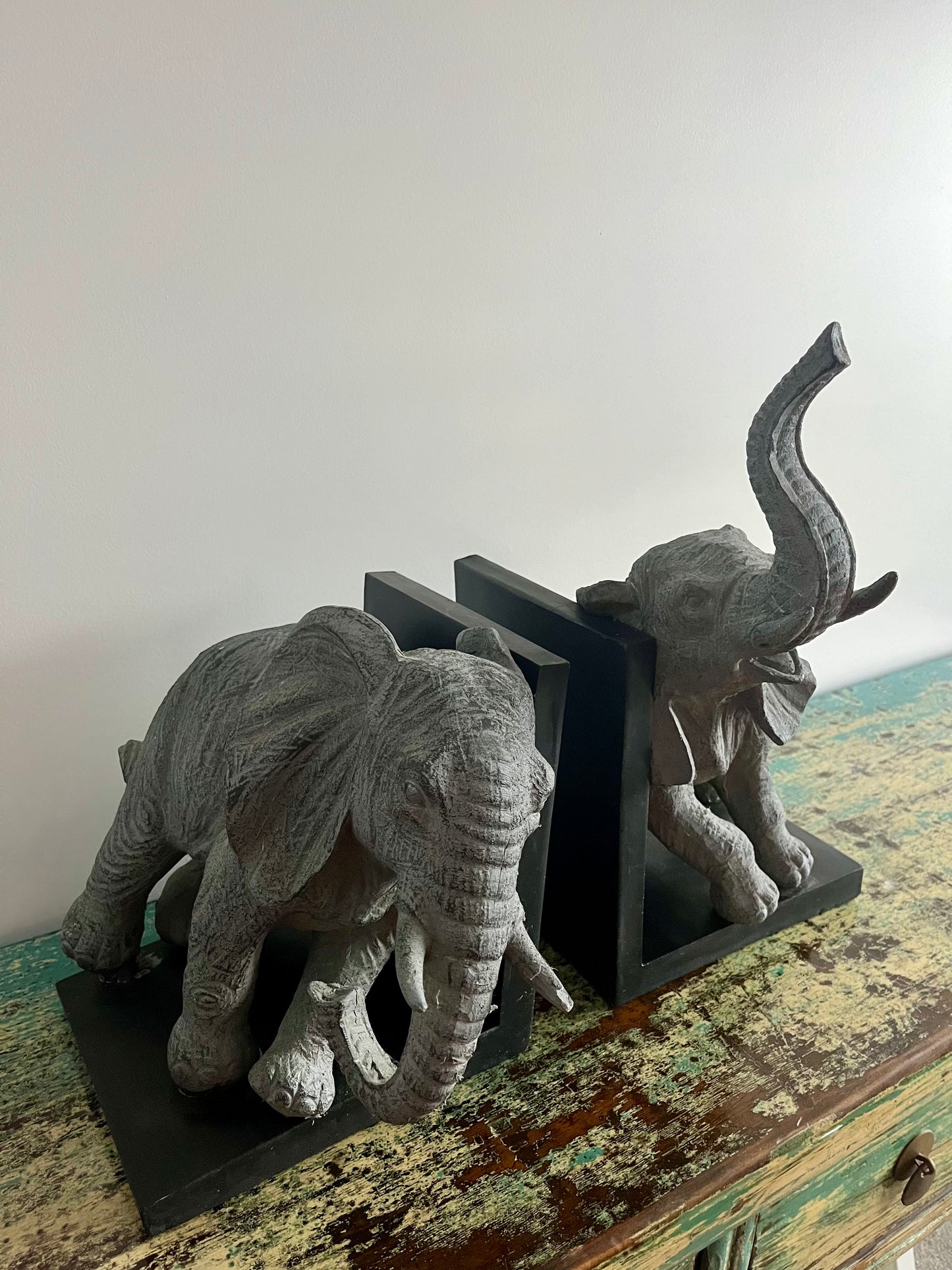 Big and Beautiful Elephant Bookends
