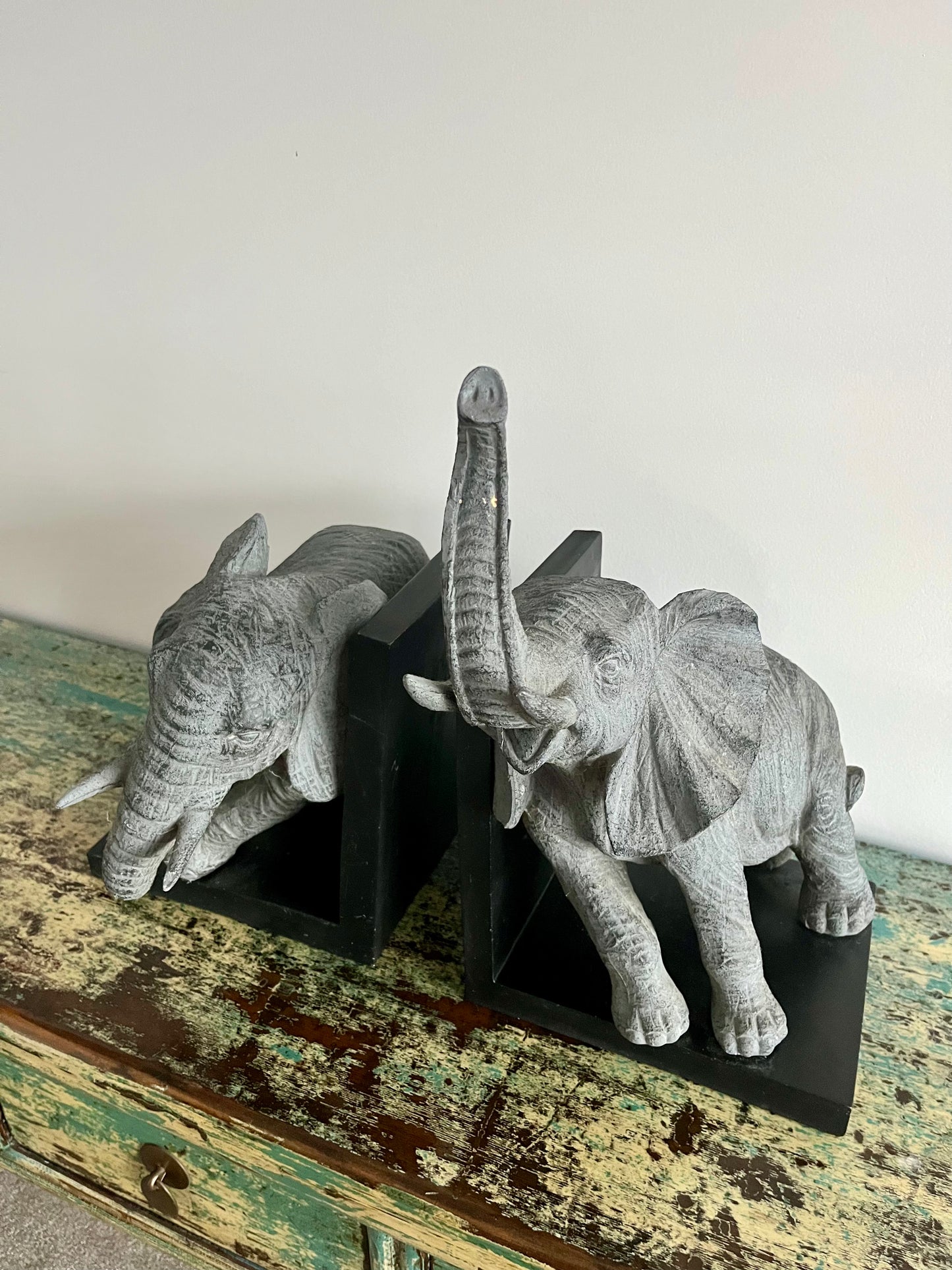 Big and Beautiful Elephant Bookends