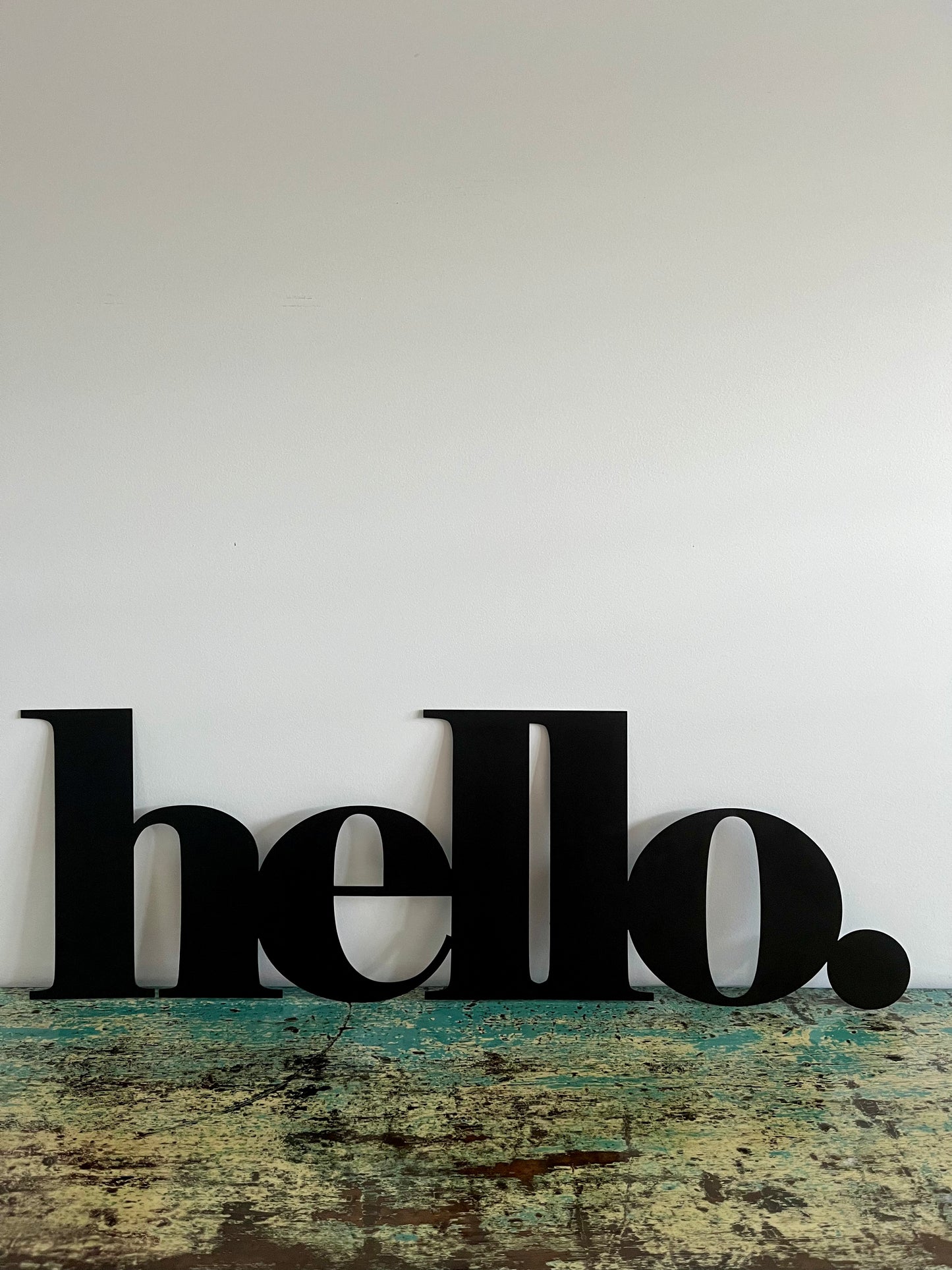 Funky & Stylish Steel 'Hello' Sign