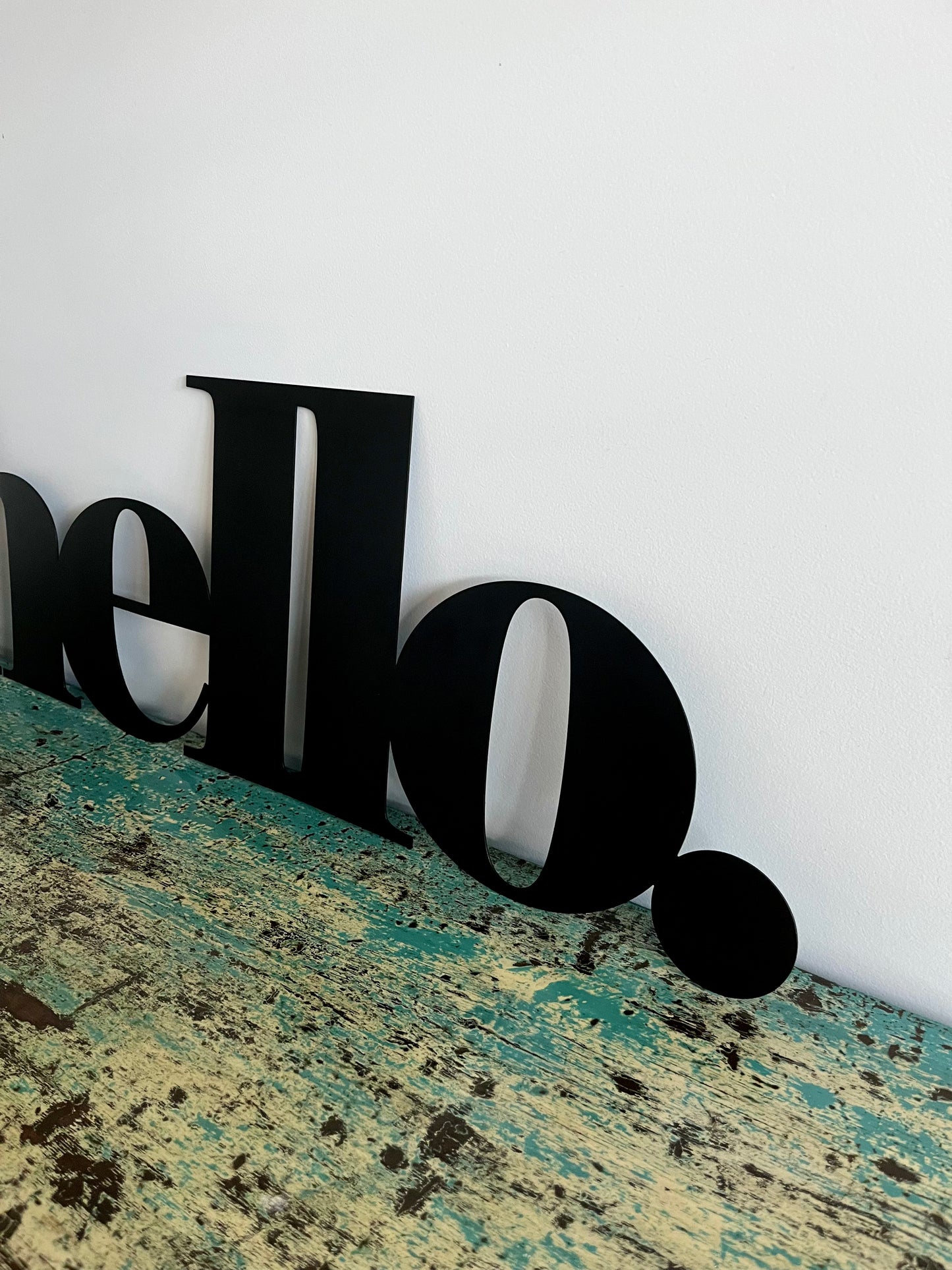 Funky & Stylish Steel 'Hello' Sign